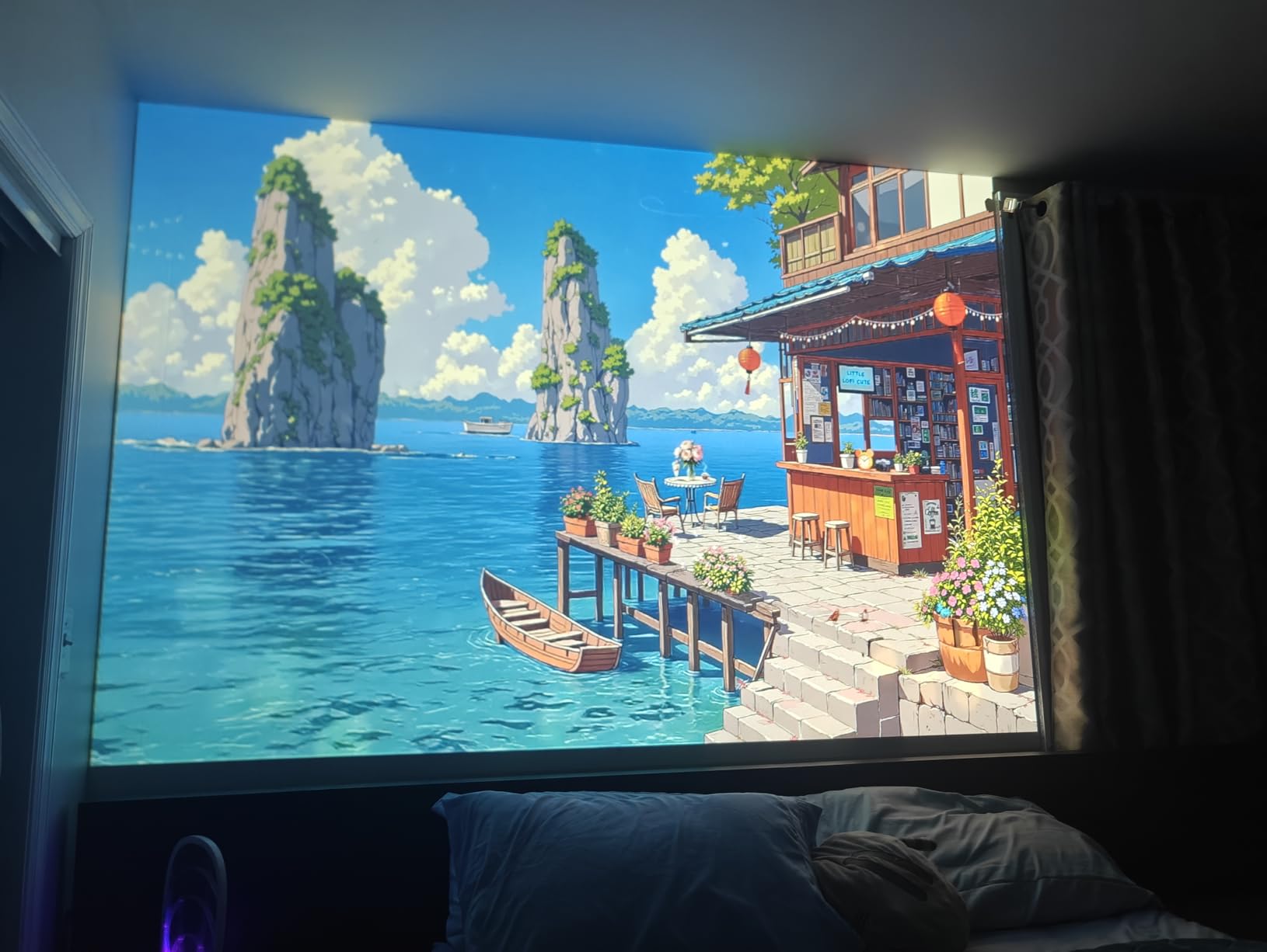 [Android 14 & 800ANSI] Magcubic Mini Projector 4K 8K Support, Smart Projector Native 1080P with WiFi 6, Bluetooth 5.4, Auto Focus, Auto Keystone, 180° Rotation, Portable Projetor for Bedroom HY450Max customer photo 1