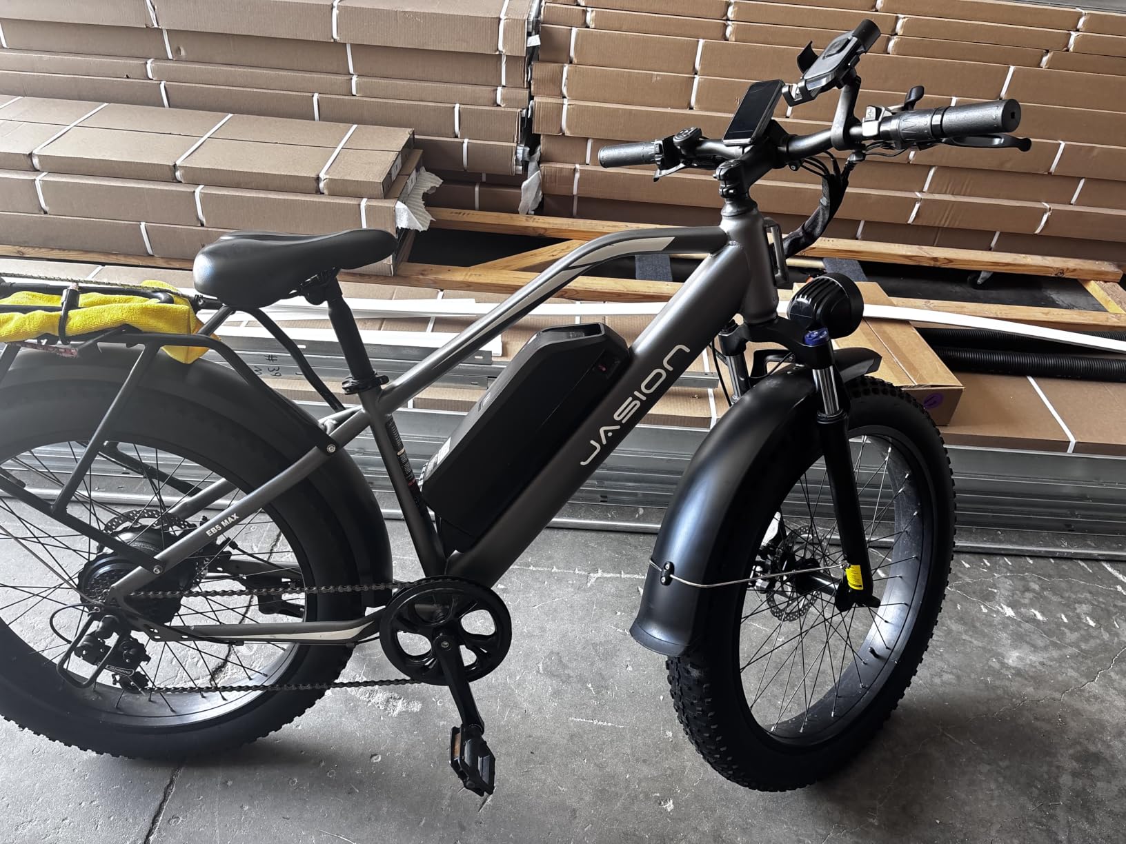 Jasion EB5 MAX Electric Bike for Adults with 2000W Peak Motor, 48V 15Ah (720Wh) Battery Electric Mountain Bike, 26'' x 4'' Fat Tire Ebike, 28+MPH Speed, Cruise Control, with Fenders, Rear Rack customer photo 2