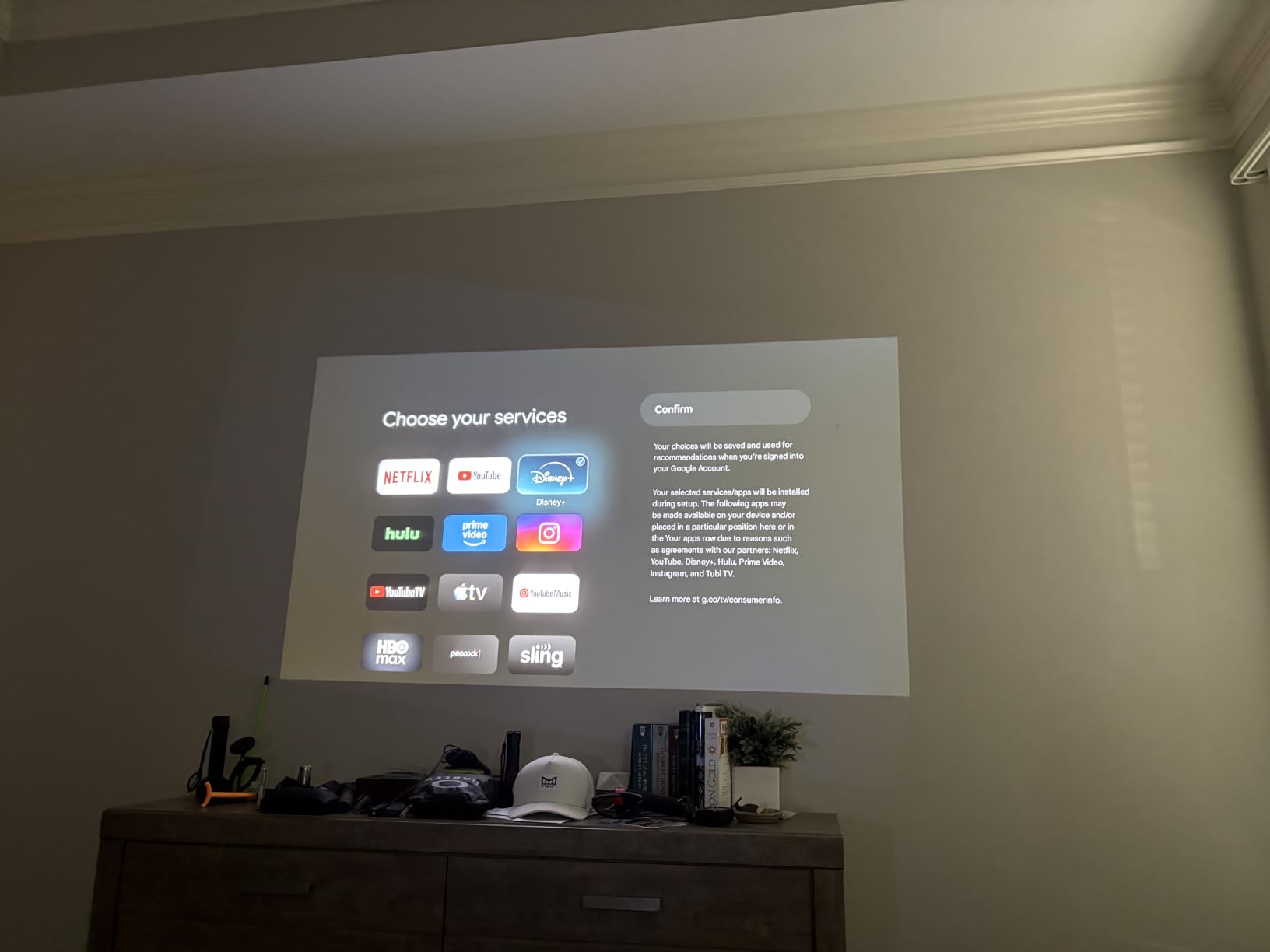HAPPRUN 3000 ANSI Lumens Outdoor Projector with Official Google TV | 4K Supported, Dolby Audio, Auto Focus & Auto Keystone, 10K+ Apps, WiFi 6, Bluetooth, Indoor & Outdoor Movies customer photo 1