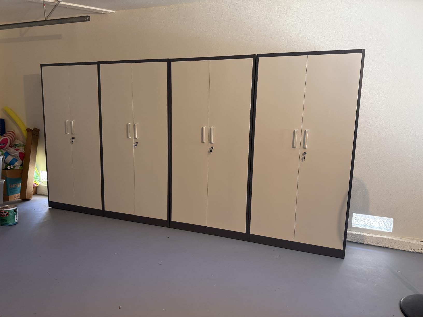 Yizosh Metal Garage Storage Cabinet with Locking Doors and Adjustable Shelves - 71
