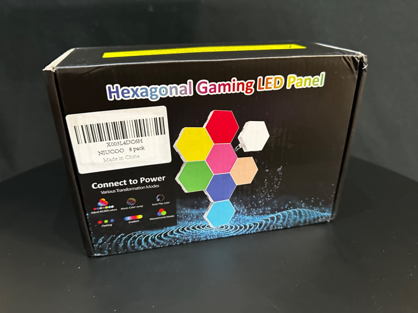NIUCOO 20 Pack Hexagon LED Light Wall Panels - RGB Smart Gaming Light with App, Remote and Music Sync, Modular Gaming Wall Decor for Bedroom, Game and Living Room customer photo 1