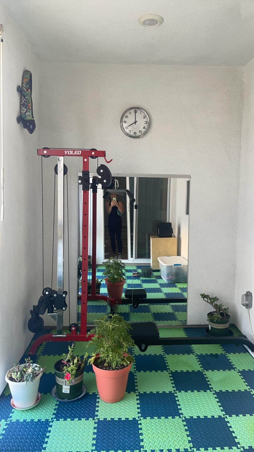 YOLEO Cable Machine Home Gym 2 in 1, Rowing Machine & LAT Pulldown Station, Smooth Pulley System Power Cage with More Training Attachment customer photo 2