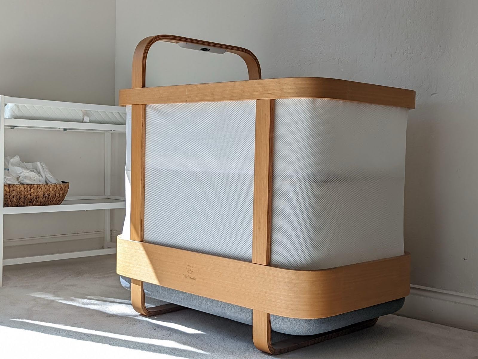 Cradlewise All-in-One Convertible Smart Bassinet and Crib with Built-in AI Baby Monitor, Sound Machine and Auto-Soothing Bounce for Baby Sleep | 0-24 Months customer photo 1