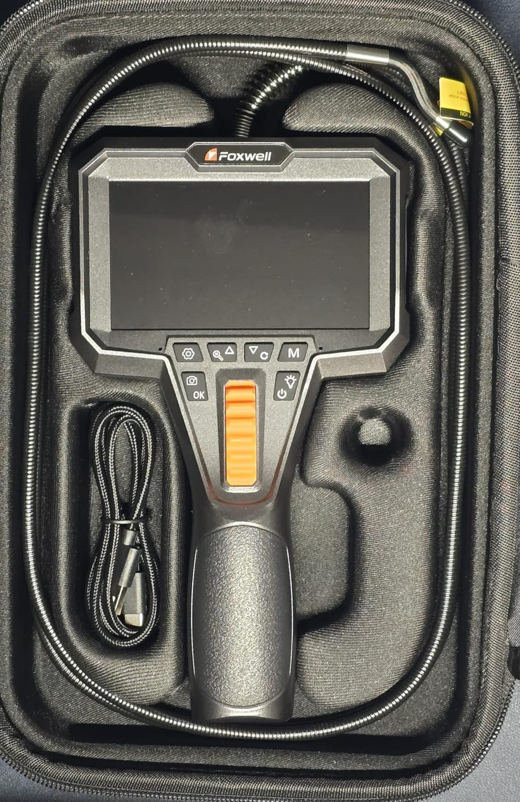 FOXWELL 2-Way 220° Articulating Borescope Camera with Light, 1080P FHD | 0.24in Ultra-Slim Inspection Camera, Industrial Endoscope, IP67 Waterproof, 6 LED, 32GB, for Automotive, Plumbing, HVAC,5.3FT customer photo 1