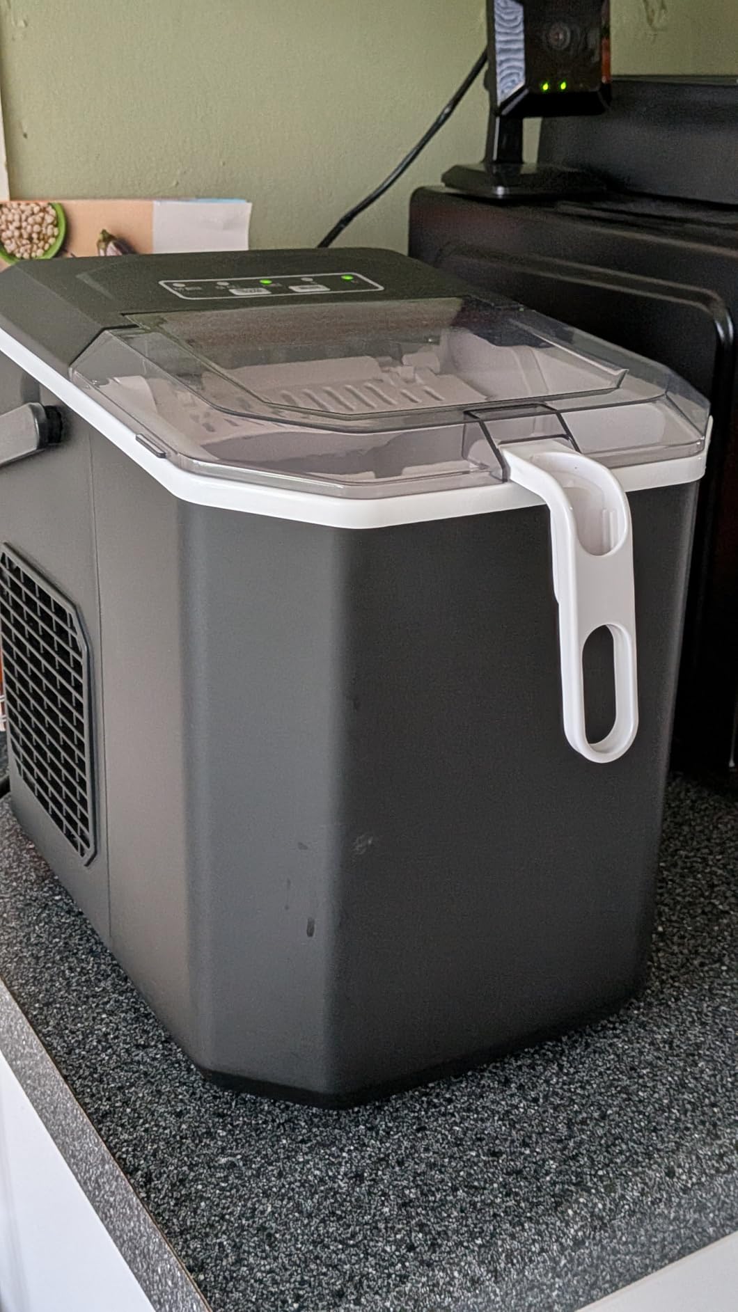 Silonn Nugget Ice Maker Countertop - 44lbs/24h Crushed/Pebble Ice Machine, Front Pull-Out Water Tank & Removable Basket, Stainless Steel Finish for Home Kitchen customer photo 1