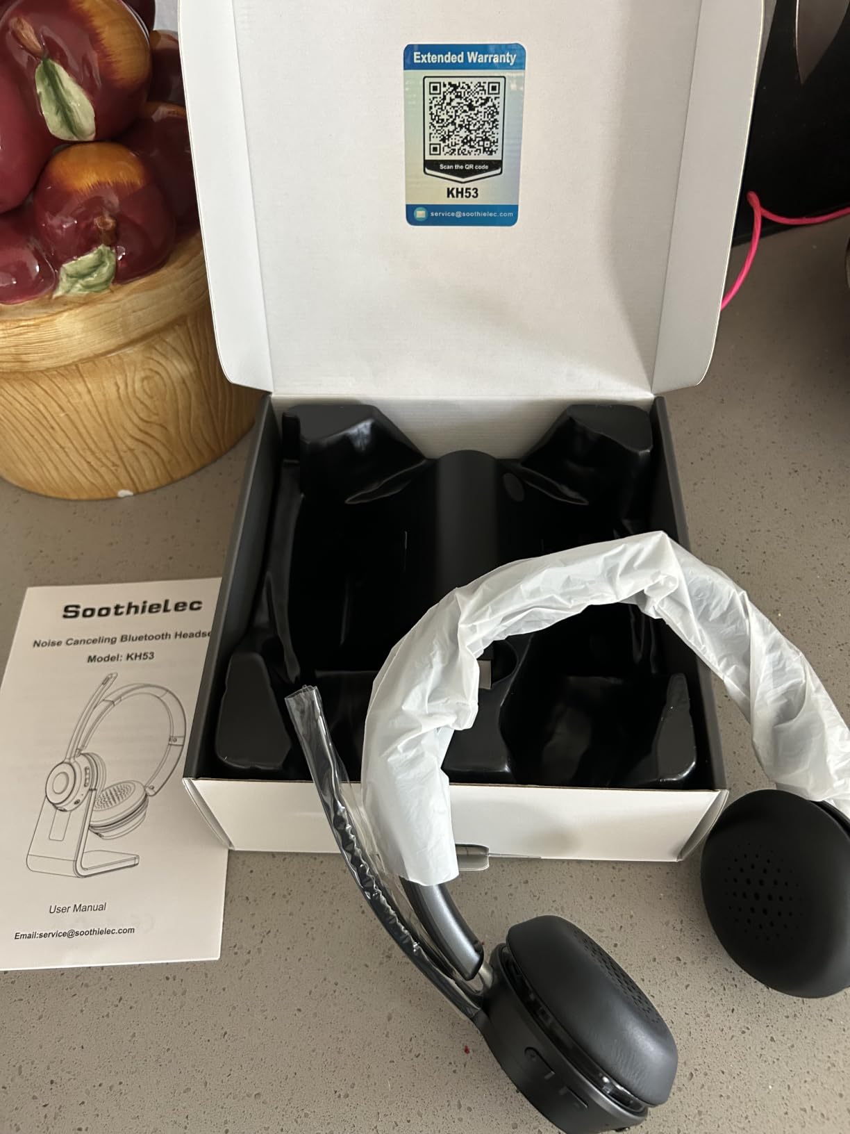 Wireless Headset with Mic for Work, Bluetooth Headset with Noise Cancelling | Headphones with Microphone Mute & USB Dongle for PC/Computer/Laptop/Cell Phones/Remote Work/Call Center (Black) customer photo 1
