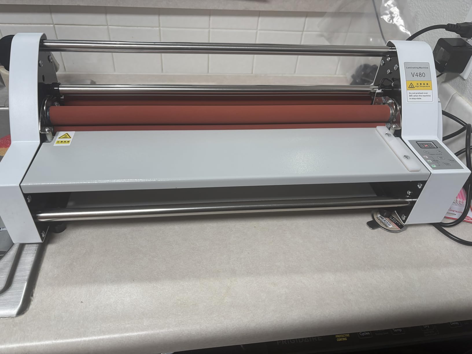 18inch Laminator Machine(V480), 110V Cold Hot Roller Laminating Machine, Single Dual Sided Thermal Laminating Machine for Home Office School Commercial customer photo 1