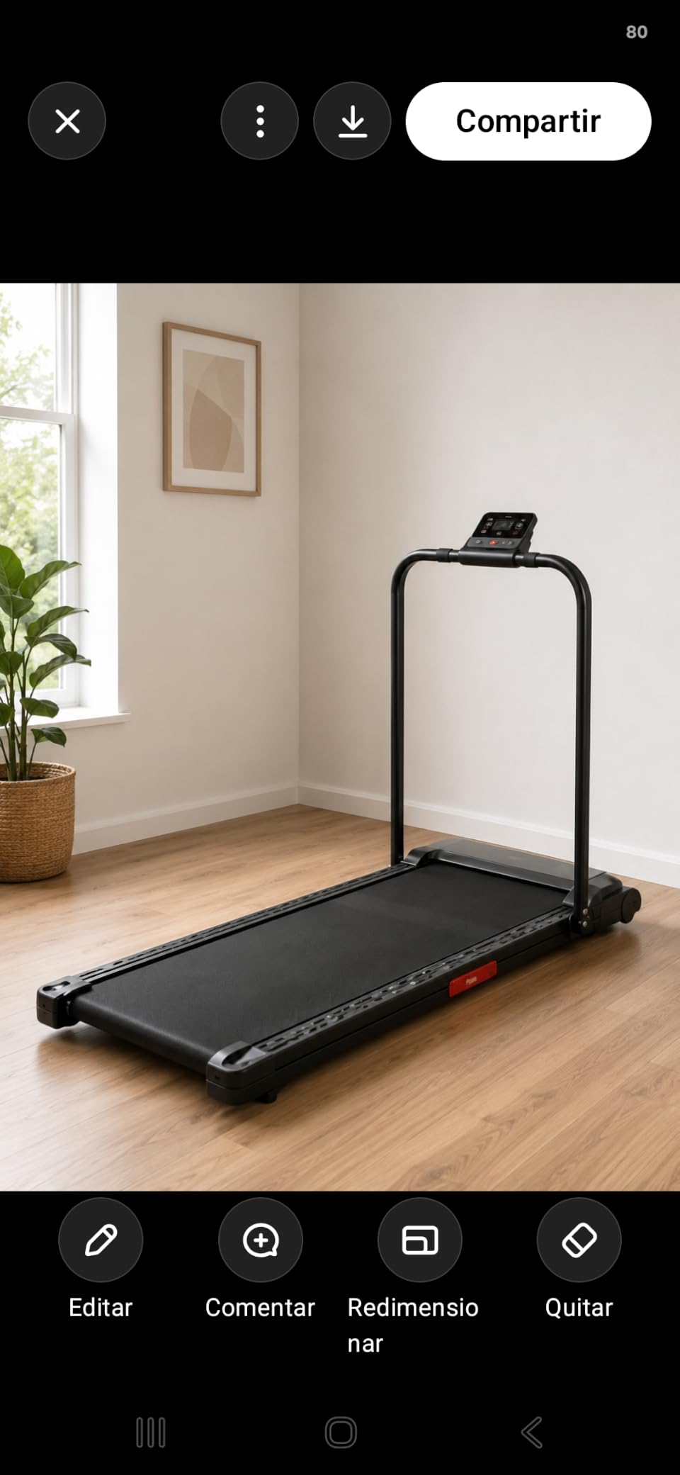 KASSADIN Small Walking Pad Treadmill with Handle Bar Incline for Home, Portable Walking Pad with Incline, Under Desk Treadmill for Home, Electric Treadmill with Handles, 3.0HP, 0.6-7.6MPH, 350LB customer photo 2