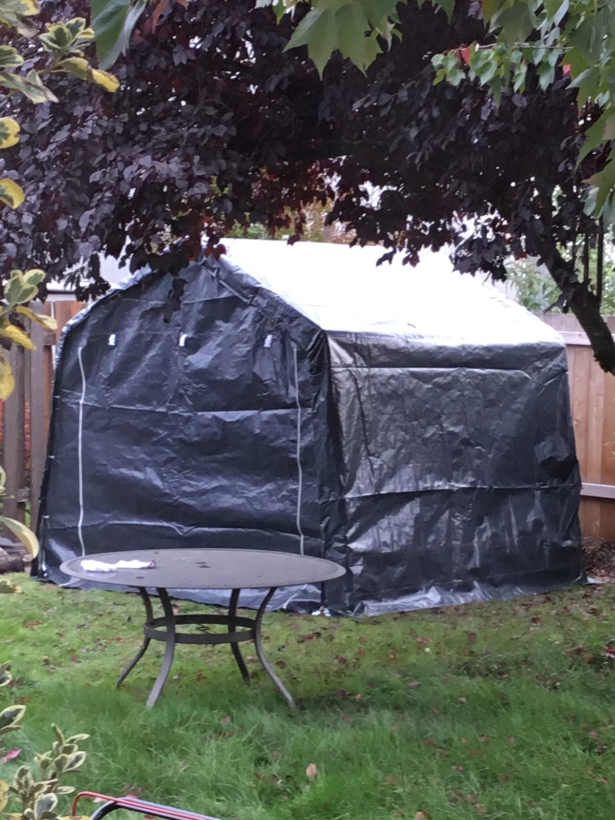 Quictent 10x10FT Storage Shelter Multi-Use Shed with Roll-Up Door&Vents | Heavy Duty Portable Garage for Motorcycle, ATV, Riding Mower Waterproof Storage Tent with Reinforced Frame, Dark Gray customer photo 1