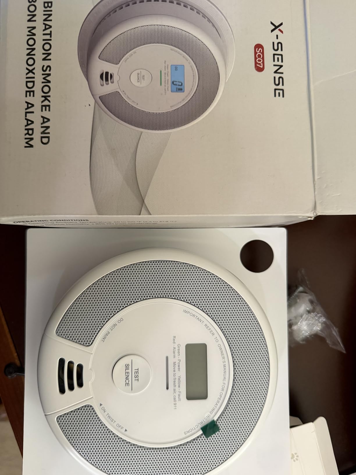 X-Sense Combination Smoke & CO Alarm, 10-Year Battery, Large LCD, 3-Pack customer photo 2