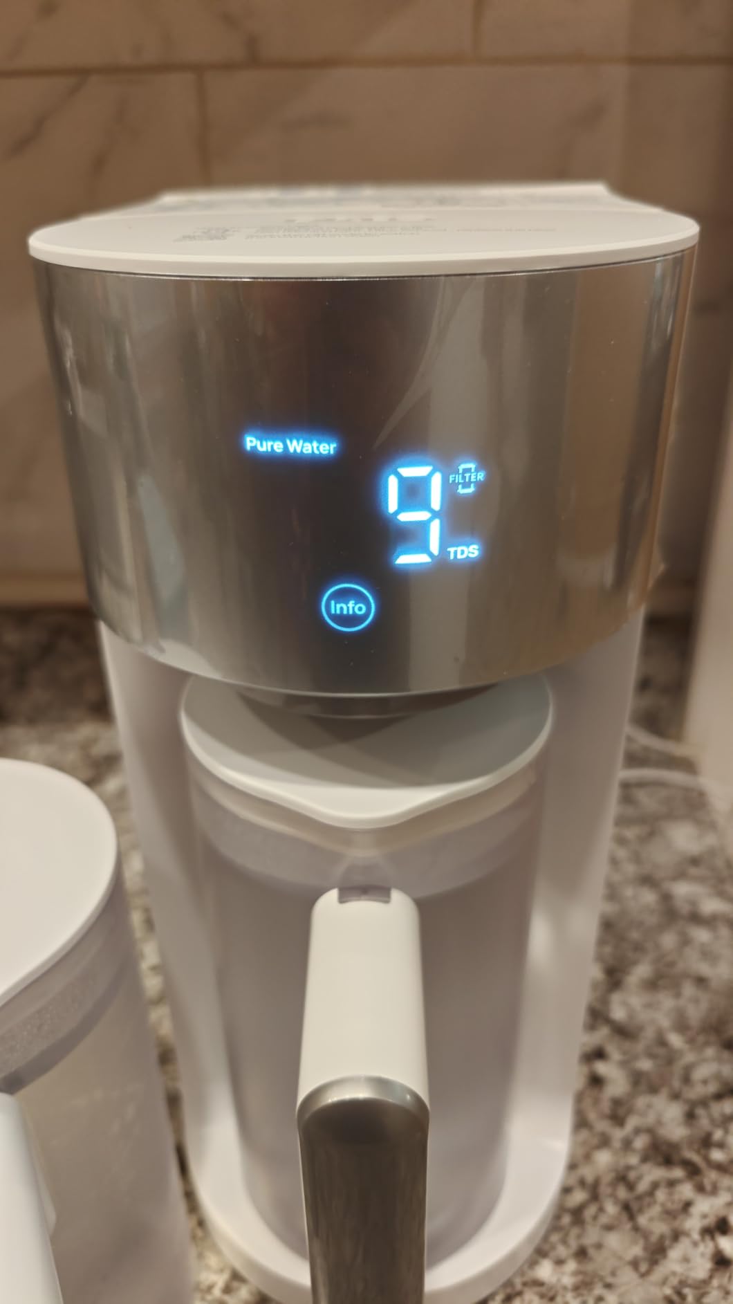 DREO Reverse Osmosis Water Filter Countertop, RO Filtration System, 3:1 Pure to Drain, TDS & Filter Life & Autofill Pitcher, Installation-Free, Self-Cleaning Water Purifier, RO Water Filter customer photo 2