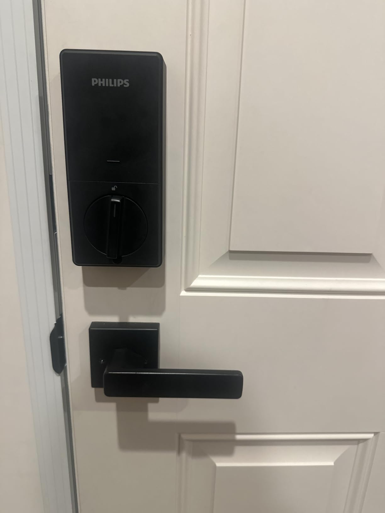 Philips WiFi Keypad Door Lock with Handle, Built-in WiFi, APP Remote Control, Voice & Fingerprint Unlock, Smart Locks for Front Door with Auto Lock, Keyless Entry Deadbolt, Satin Nickel customer photo 2