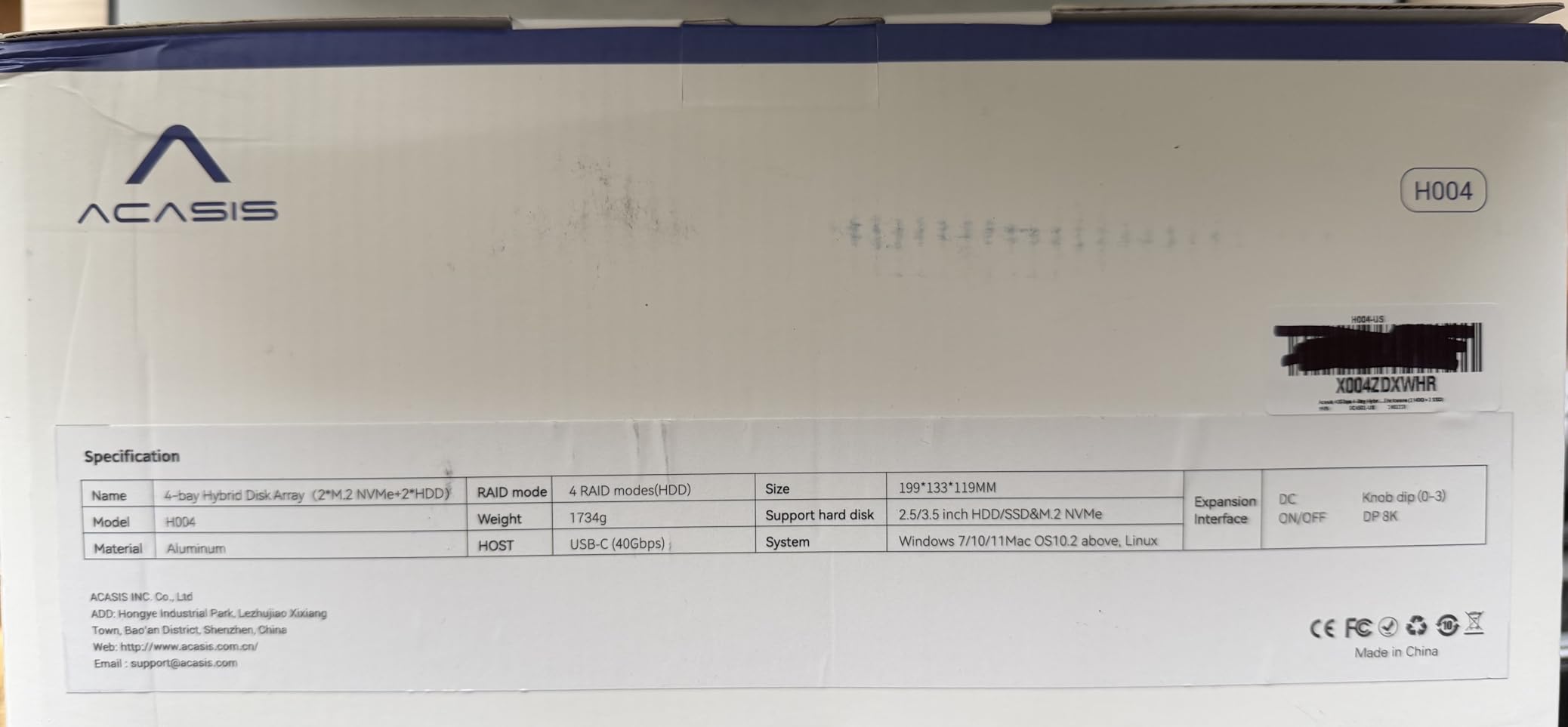 ACASIS 40Gbps 4-Bay Hard Drive Enclosure, RAID Enclosure with Dual-Bay HDD Enclosure for 3.5/2.5