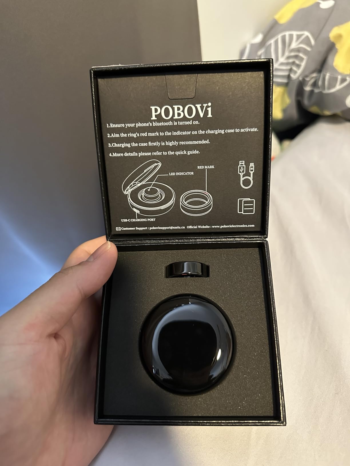POBOVi Gen 2 Titanium Smart Ring for Women & Men, Sleep & Heart Rate Tracker, No Subscription, Size Before You Buy (Rosegold, 8) customer photo 2