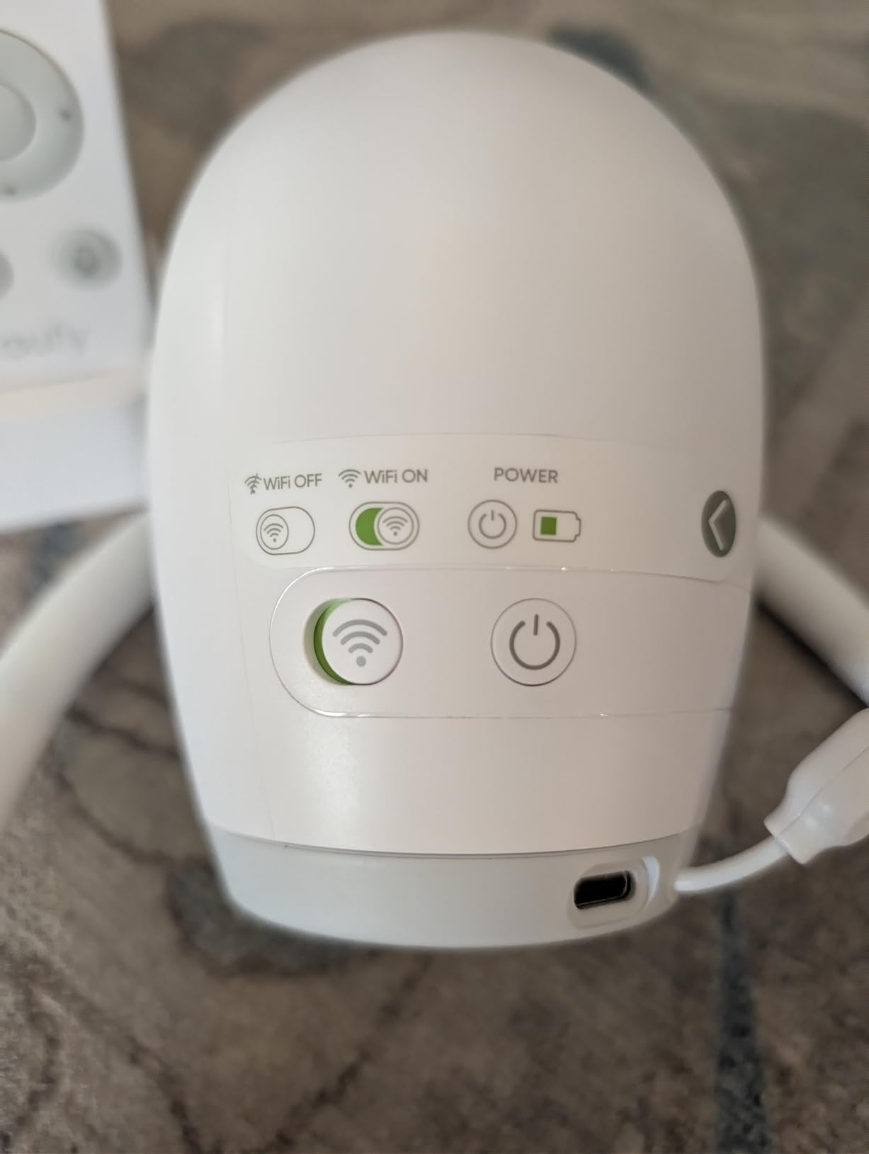 eufy Security Baby Monitor, Hybrid Wi-Fi and No Wi-Fi Connection, 24/7 Recording in app, Pan-Tilt, Portable Camera with Built-in Battery, ANR customer photo 1