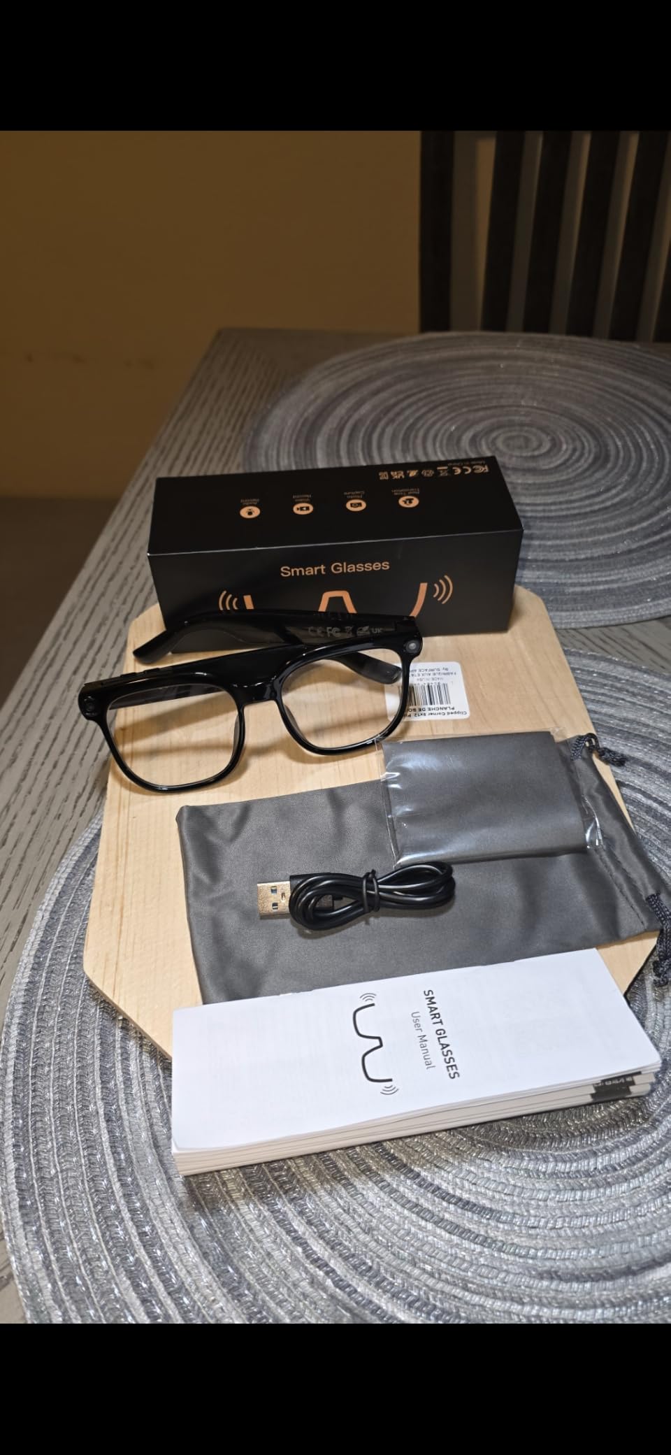 AI Smart Glasses with Camera, 4K HD Video & Photo Capture, Real-Time Translation, Recording Glasses with AI Assistant, Open-Ear Audio, Object Recognition, Bluetooth customer photo 1