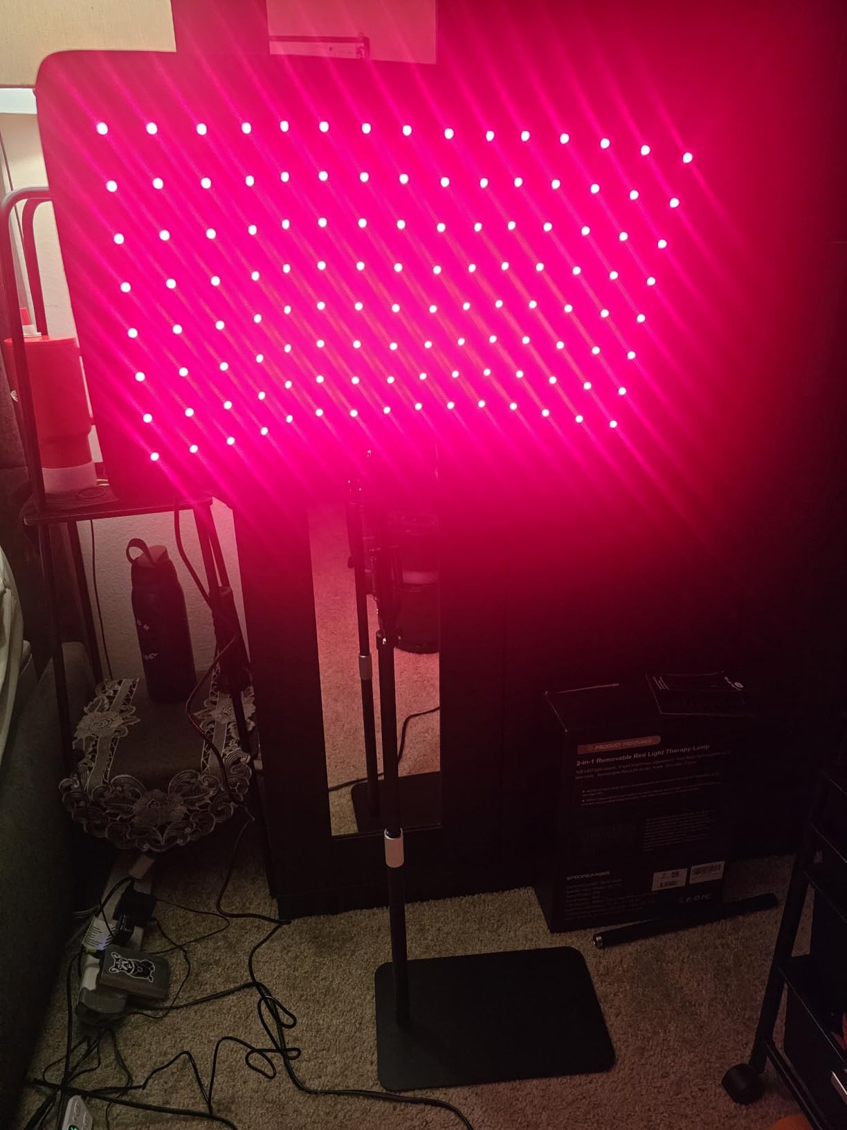 INTEO Red Light Therapy for Face and Body, Infrared Red Light Therapy Lamp | 2-in-1 Detachable Red Light Panel with Stand, 660nm 850nm Near Infrared Light Therapy for Full Body Home with Elastic Strap customer photo 1