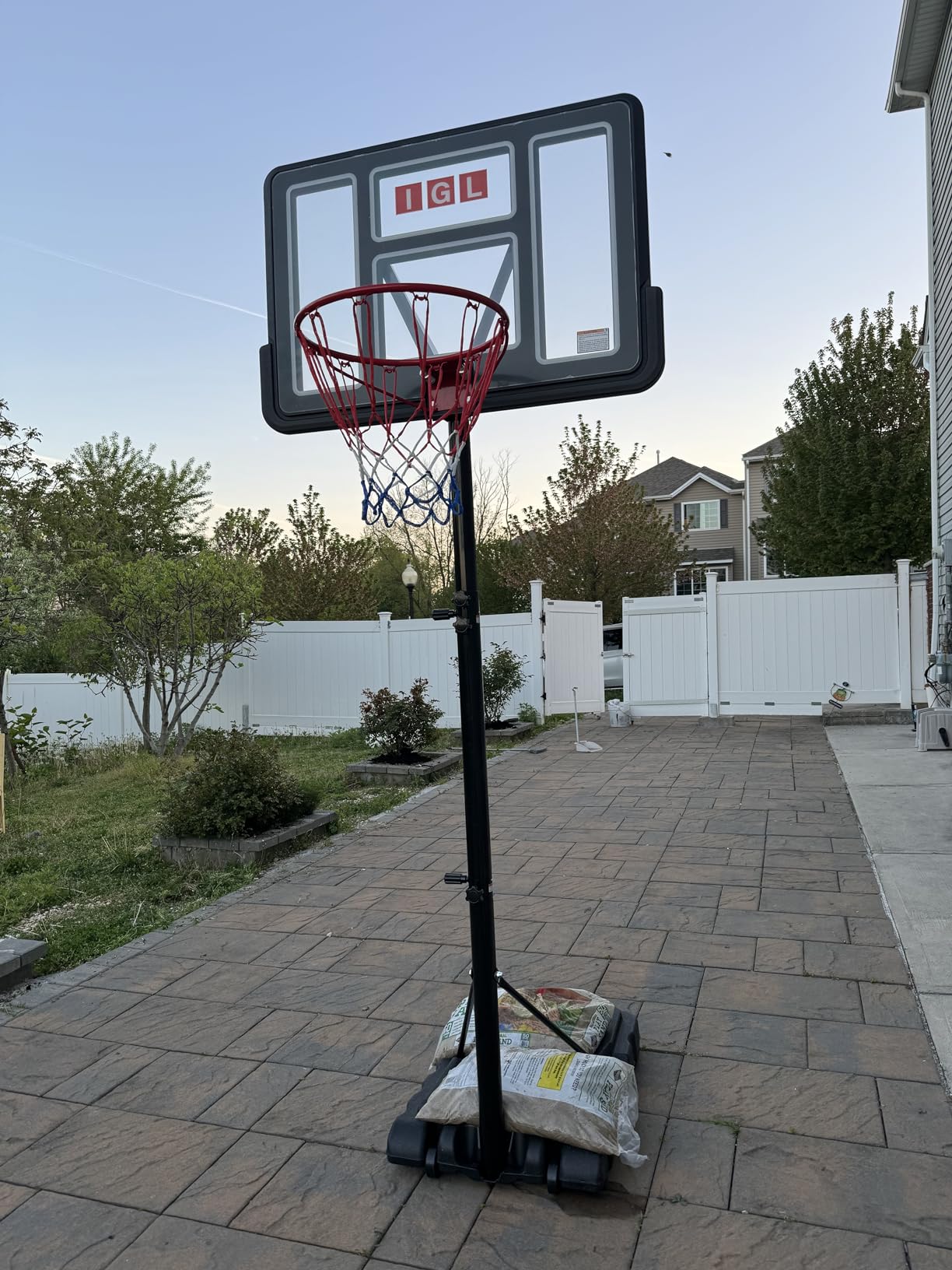 IGL Portable Basketball Hoop, 5.6-10FT Adjustable Basketball Goal System, 40/44 Inch Outdoor Basketball Hoop & Goals for Kids, Youth, and Adults in The Backyard, Driveway with PC Backboard customer photo 2