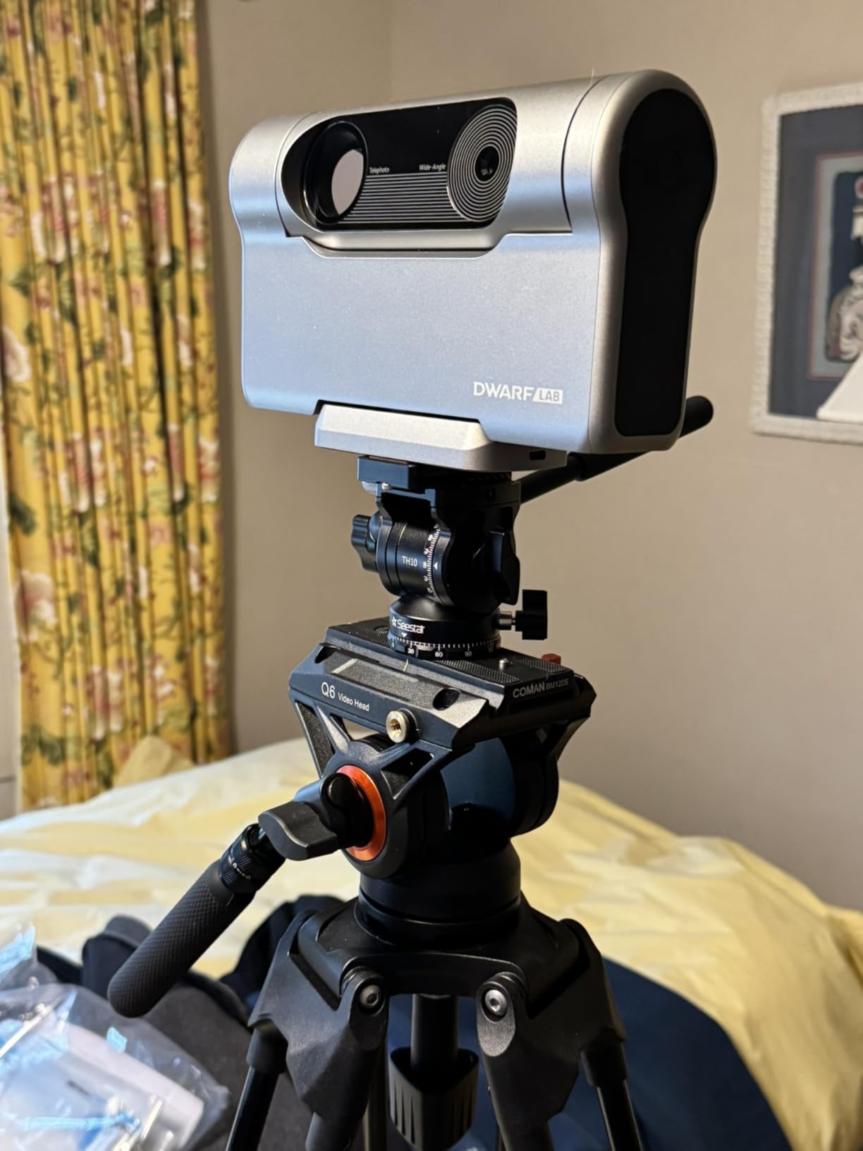 COMAN DF16LS Video Tripod, Heavy Duty Tripod & Fluid Head Max Load 17.6 lbs | Quick Release Plate, Aluminum Camera Tripod, Compatible with DJI & Manfrotto QR Plate, Foldable L-Bracket Included customer photo 1