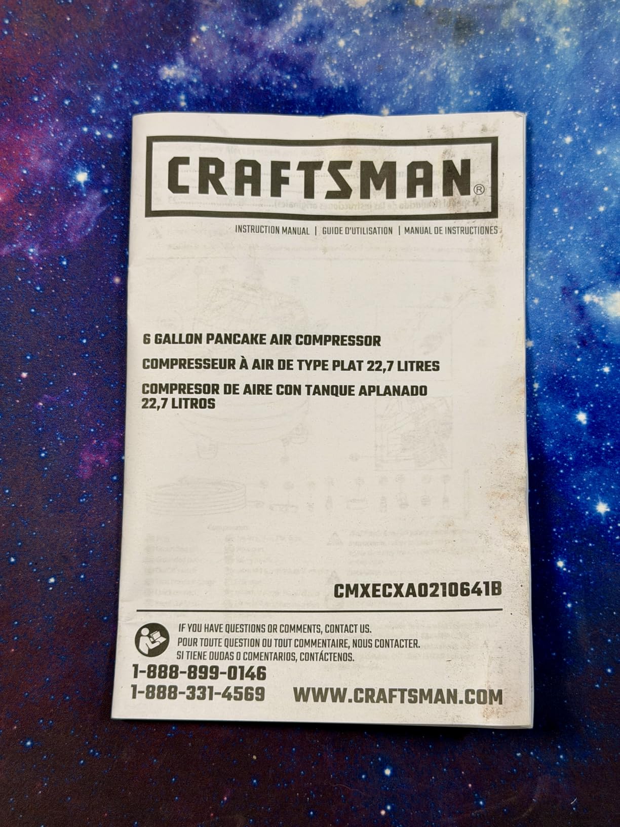 CRAFTSMAN 6-Gal 150 PSI Oil-Free Pancake Air Compressor with 10-Piece Kit | 2.6 SCFM @ 90 PSI, dual couplers, for Brad Nailers, Air Tools & Tire Inflation customer photo 2