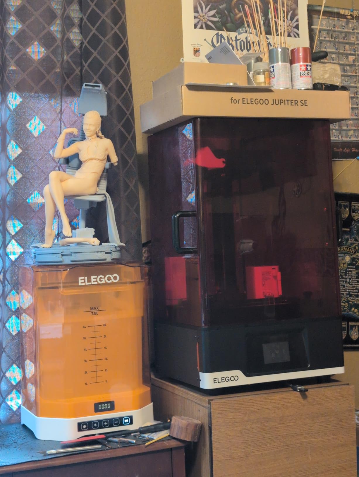 ELEGOO Jupiter 2 Resin 3D Printer, 16K Large MSLA 3D Printing Machine, Auto-Leveling, Smart Tank Heating, Auto Resin Feeding, Smart Mechanical Sensor, Wi-Fi Cluster, Build Size 302.4 x 161.98 x 300mm customer photo 1