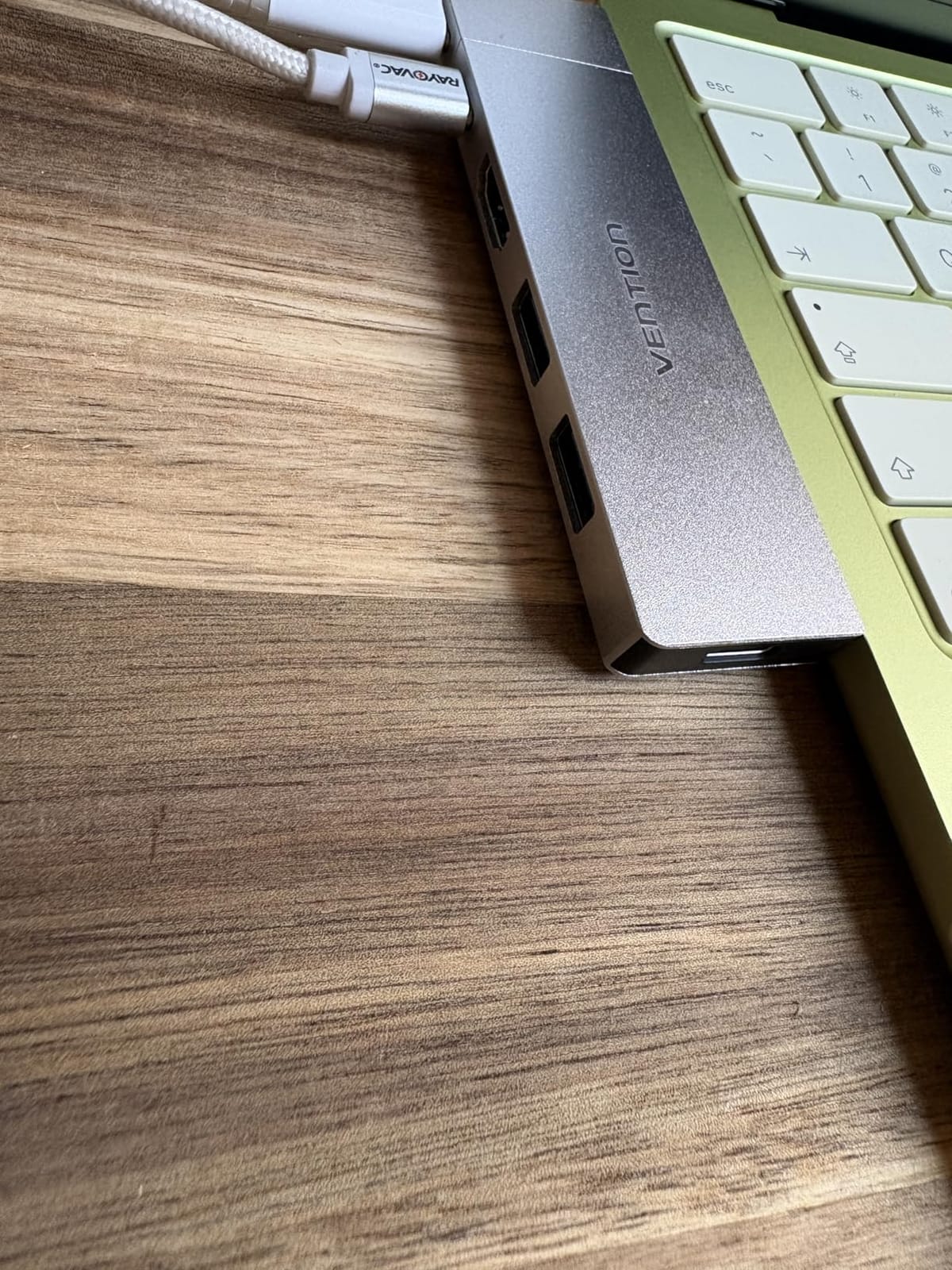 VENTION 6-in-2 USB C Hub for MacBook Neo/Air/PRO, 80Gbps Detachable Magnetic 8K USB-C Dock with 4K@240Hz HDMI, 140W MAX PD for Laptops/ipad, Charging Multiport Adapter(Silver) customer photo 1