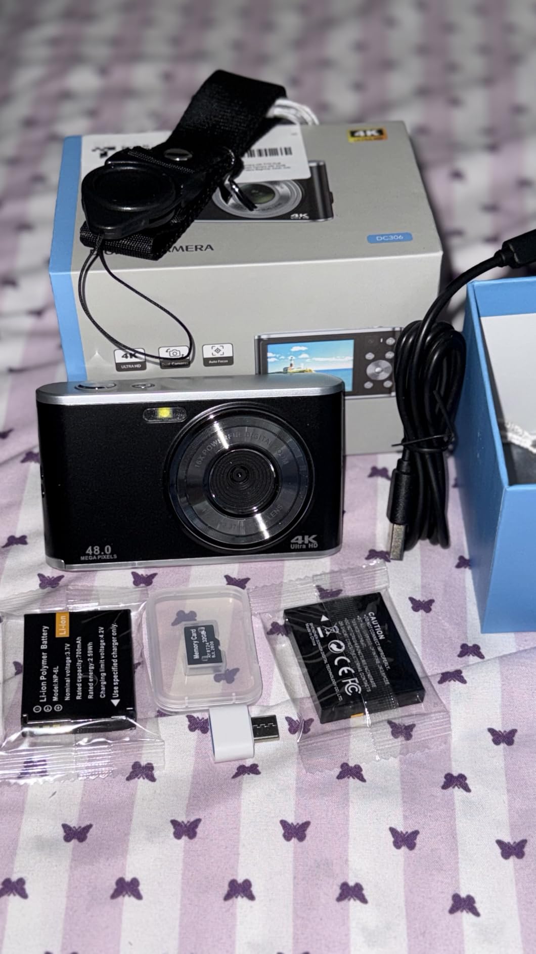 2026 Upgraded 4K Digital Camera for Photography, Dual Lens Autofocus Compact Digital Camera with 16X Zoom, Anti-Shake, Flash, 2 Batteries, 2.8