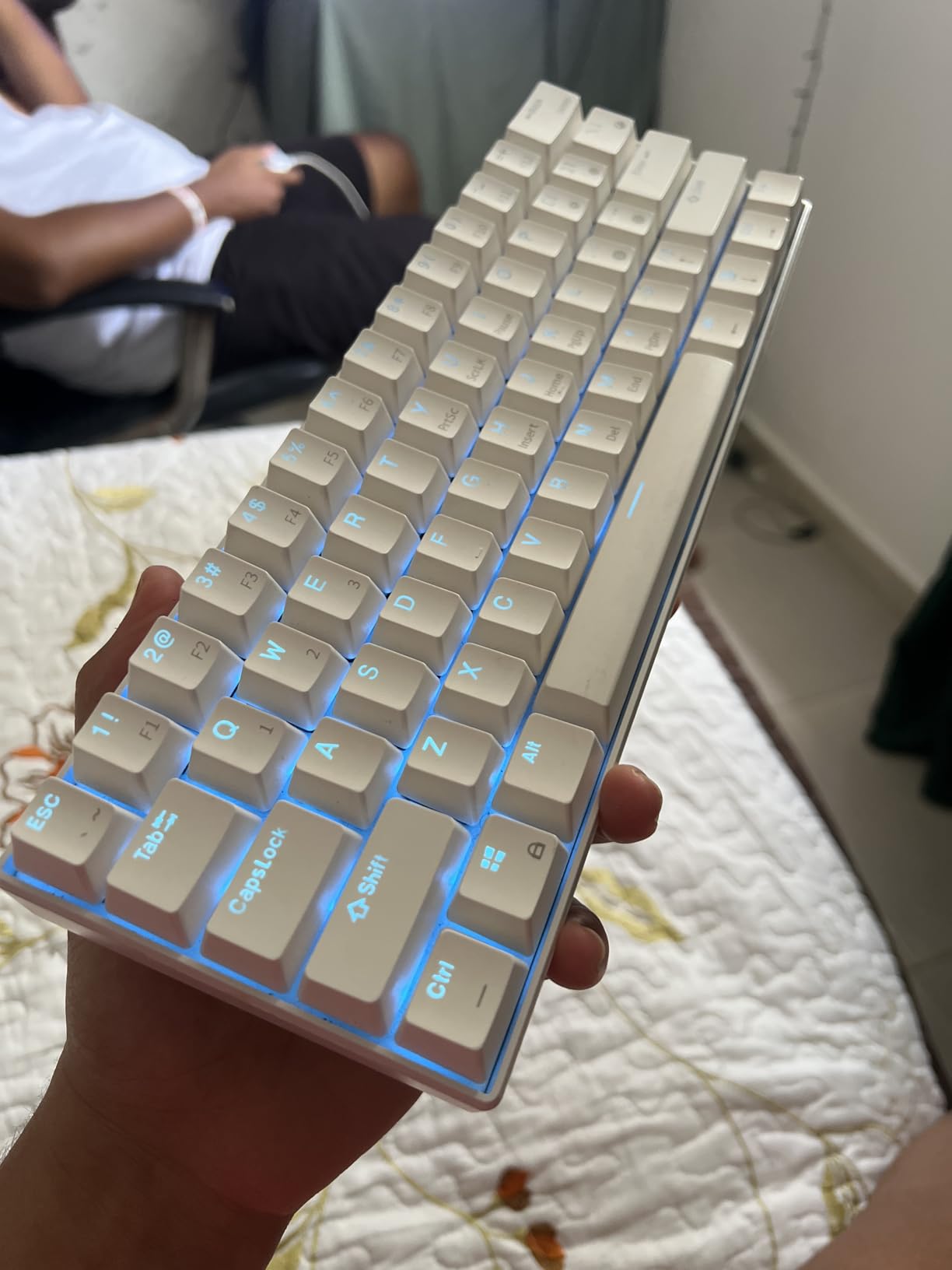 RK ROYAL KLUDGE RK61 Wireless 60% Mechanical Keyboard, Mini Portable Size | 61 Keys Triple Mode BT5.0/2.4G/USB-C Compact Gaming Keyboard, PBT Keycaps, Pro Software, Hot Swappable Custom Switches customer photo 2