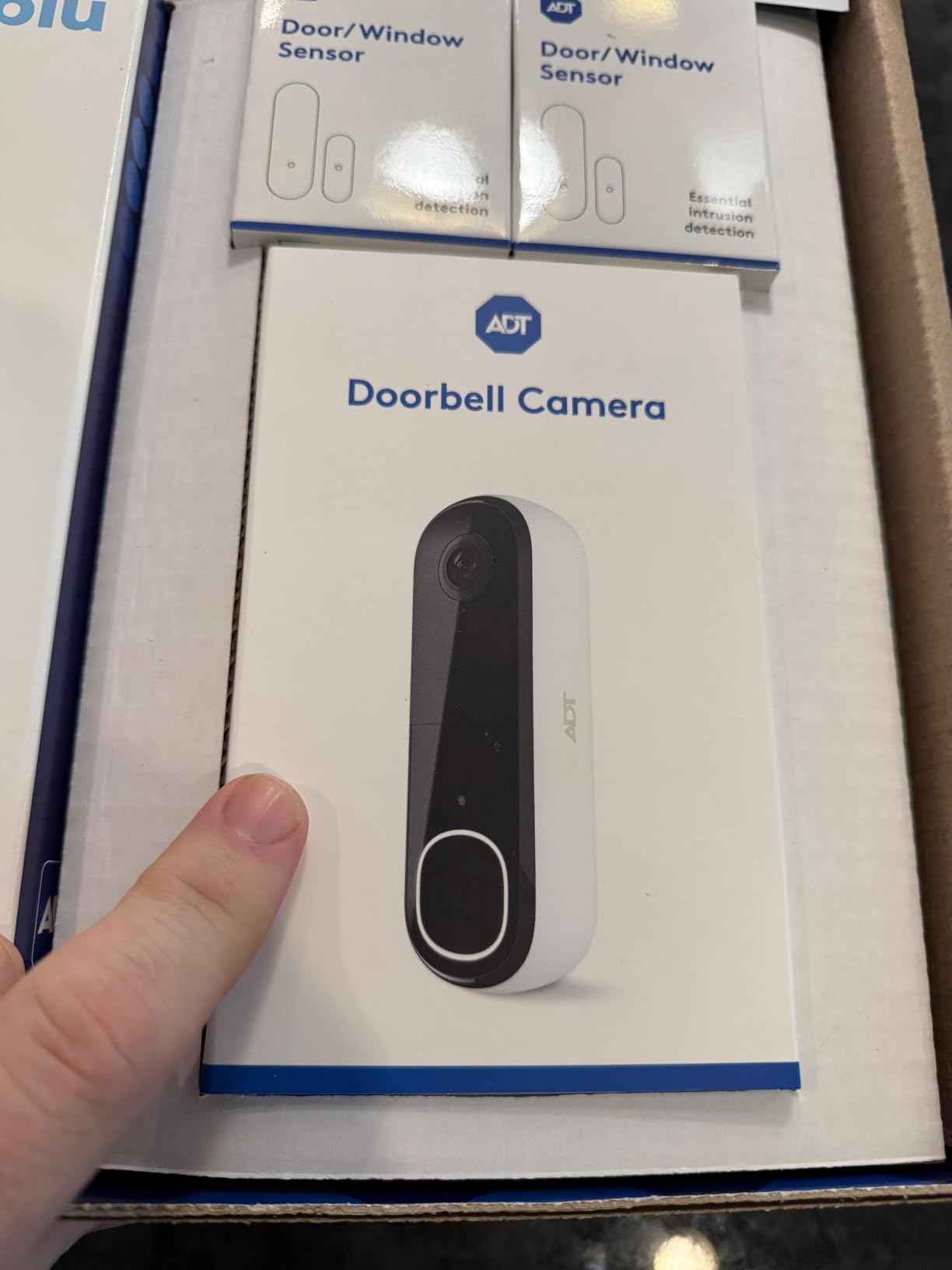 ADT Blu Doorbell Camera Kit, DIY Home Security System with 2K HD Smart Video Doorbell, 180 Degree View, Wireless, Night Vision, Weather Resistant, Door/Window Sensors, ADT+ App Control customer photo 1