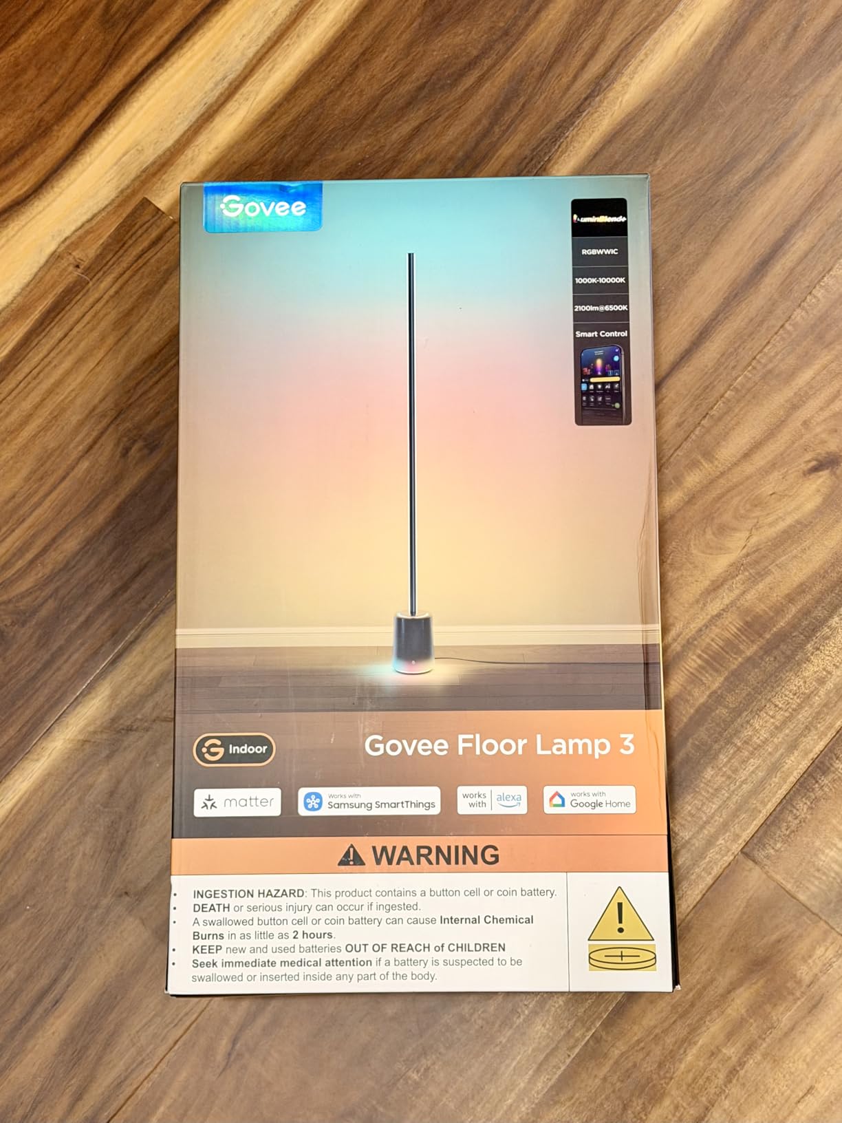 Govee Floor Lamp 3 with Luminblend+ Technology, 1000K-10000K Standing Lamp | Work with Matter, 2100lm Modern Floor Lamps for Living Room, Bedroom, Office, Corner Lamp with Dynamic Scenes, DaySync customer photo 1