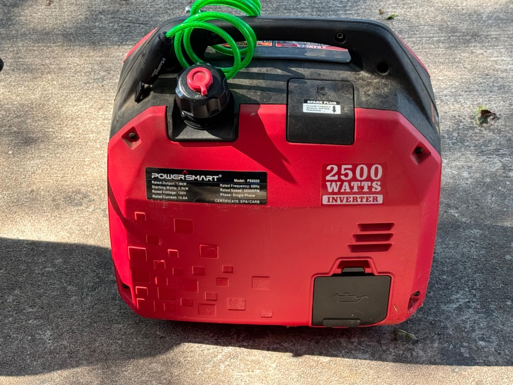 PowerSmart 4800W Portable Inverter Generator, Parallel Ready & Electric Start Super Quiet Gas Powered, RV Ready with 30A Outlet, EPA & CARB Compliant for Home Backup, Camping, Portable Power Station customer photo 1