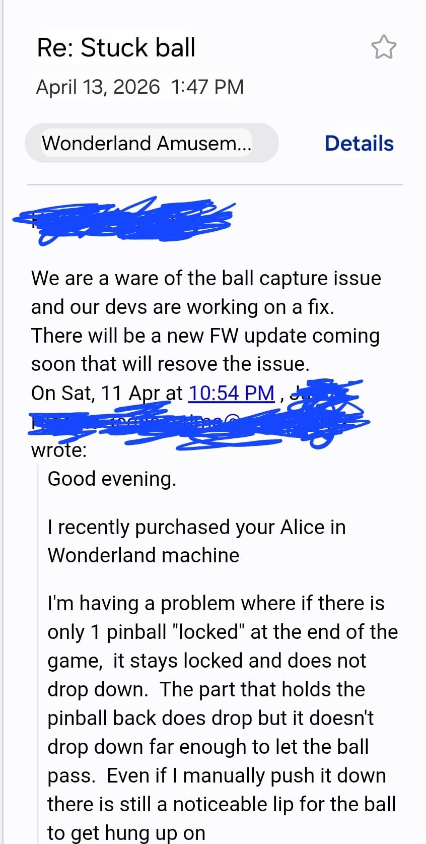 Alice Goes to Wonderland Pinball with LED Lighting | Home Pinball Machine with Real Flippers, Bumpers, Ramps & Multiball, Wi-Fi High Scores, Custom Art, Compact Arcade Cabinet customer photo 1