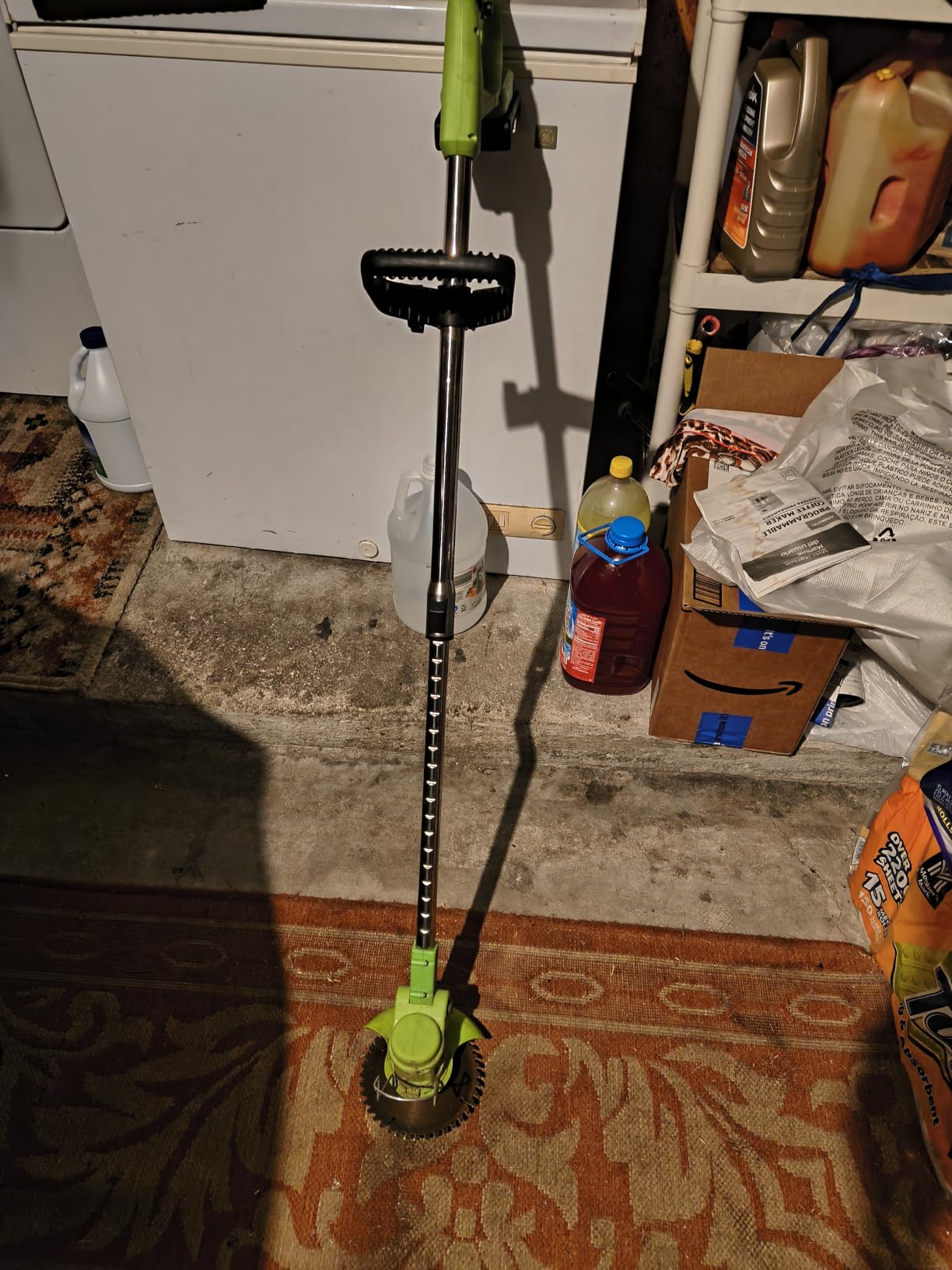 Cordless Weed Wacker Eater Brush Cutter Weed Trimmer with Blade Stringless | 2 X 2.0Ah Electric Weedwacker 21V Battery Powered with Charger - User Friendly Small Yards Grass Cutter for Seniors, Beginner customer photo 1