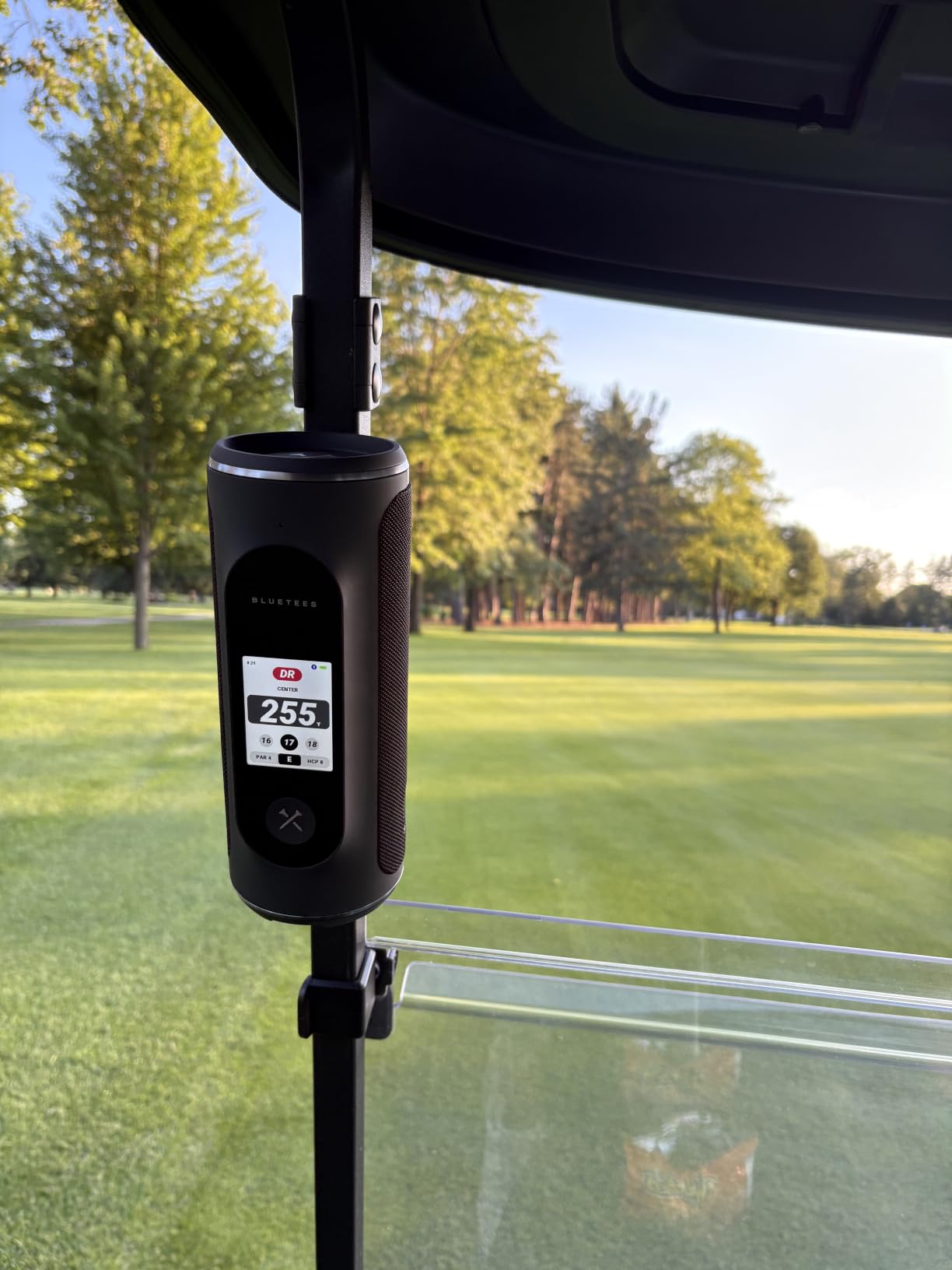 Blue Tees Golf Player Pro GPS Speaker, New 2026 Release, AI Powered Golf Speaker, 42,000+ Courses, Visual, Audible & Hazard Distances,10+ Hour Battery, Magnetic Mount, IP67 Waterproof customer photo 1