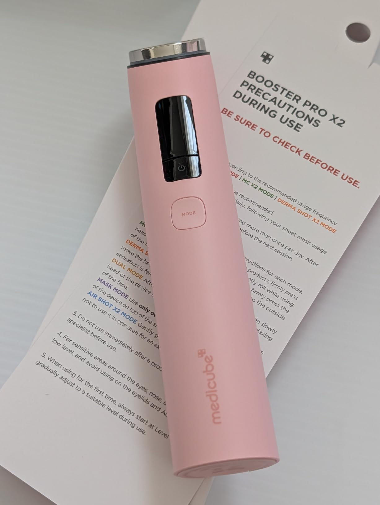 medicube Booster Pro X2 - 7 in 1 Glow Beauty Device, 2X Glow Care, Pink | 7-IN-1 Korean Skincare Device - 2X Care for Glow, Pores, Skin Definition & Radiance, Customized Dual & Mask Modes, Pink customer photo 1