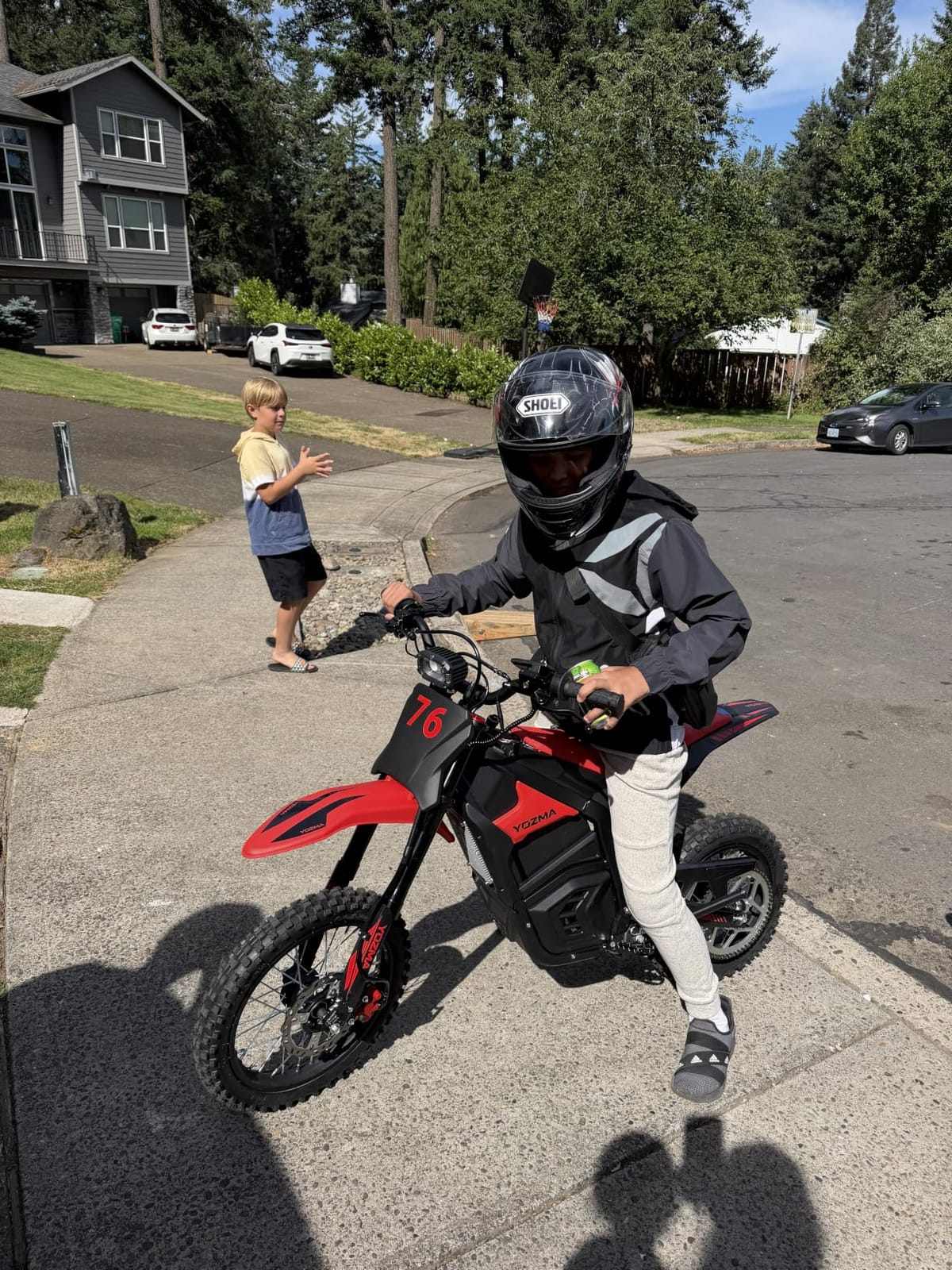 Yozma IN10 Electric Dirt Bike, 3000W Peak Mid-Drive Motor, 40 Mph Max Speed Ebike, 48V 23.4AH Battery with 45 Miles Max Range, 14''/12'' Off-Road Tires, Hydraulic Brakes & Dual Shock Absorption customer photo 1