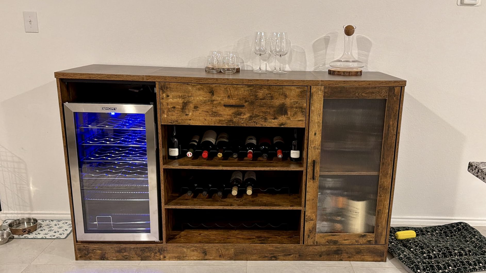 EUHOMY 45 bottle Wine Cooler Refrigerator, Wine Fridge Glass Door, Silver customer photo 2
