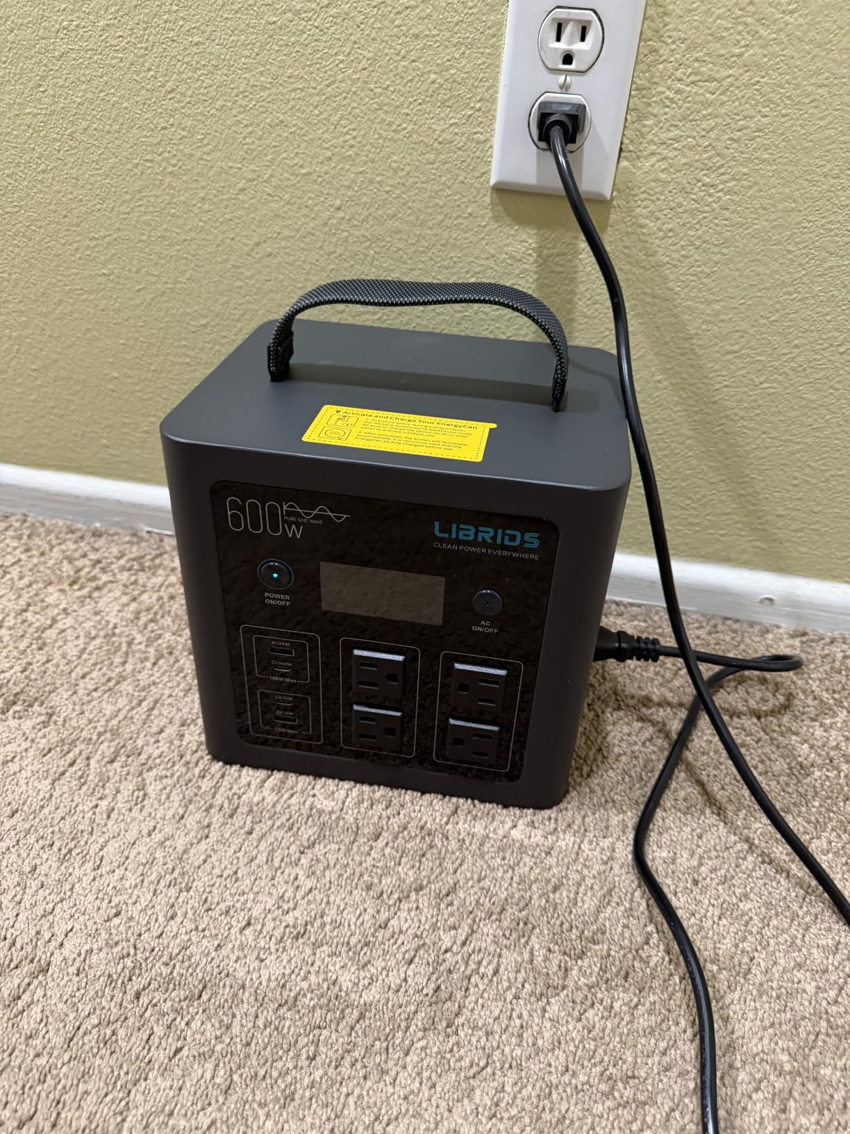 LIBRIDS Portable Power Station C600, 640Wh LiFePO4 Battery, 600W (Peak 1200W) Solar Generator, 1.5H Fast Charge, 10ms UPS, 8 Ports(4 AC) for Camping, Home Backup & Outages customer photo 2