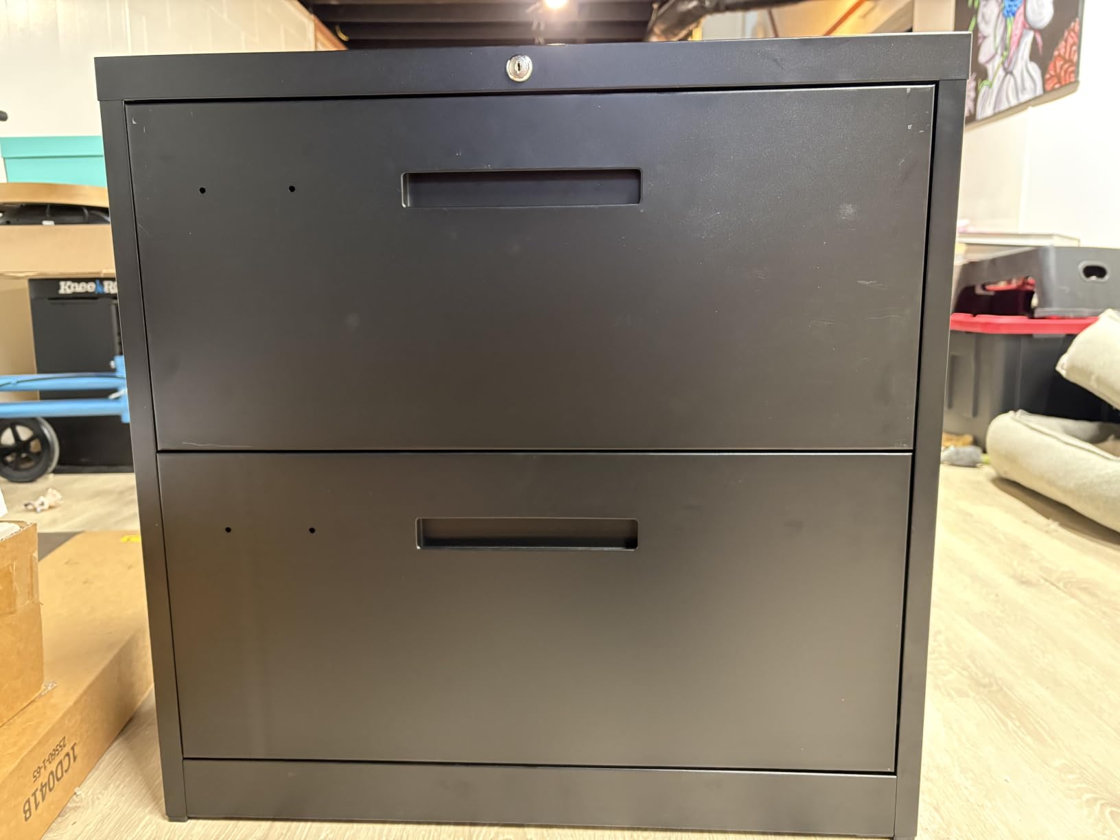 Letaya 2 Drawer File Cabinet with Lock,Metal Lateral Filing Cabinet for Home Office,Hanging Letter/Legal/A4 Size (Black, H27.95×W28.35×D15.74) customer photo 1