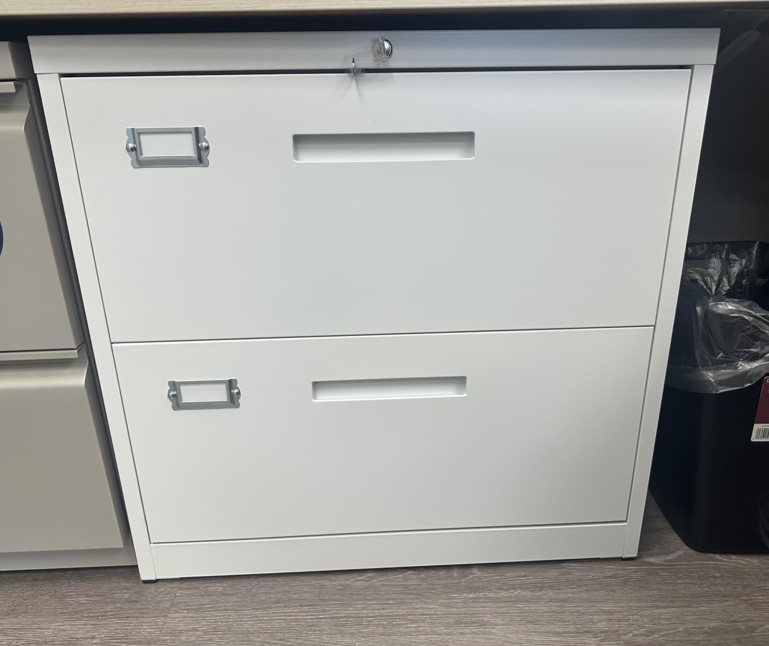 Letaya 2 Drawer File Cabinet with Lock,Metal Lateral Filing Cabinet for Home Office,Hanging Letter/Legal/A4 Size (Black, H27.95×W28.35×D15.74) customer photo 2