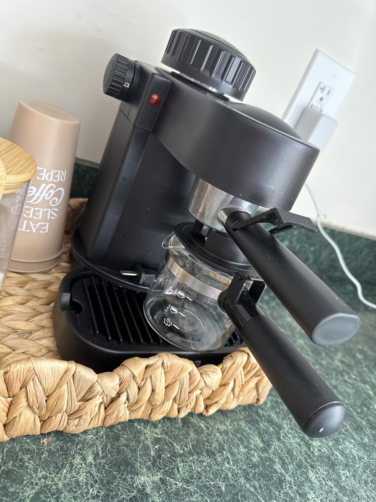 IMUSA 4 Cup Electric Espresso Cappuccino Coffee Maker, Black | Matte Finish, Milk Frother for Creamy Foam, Cappuccino and Latte Preparation, Perfect for Home Baristas customer photo 2