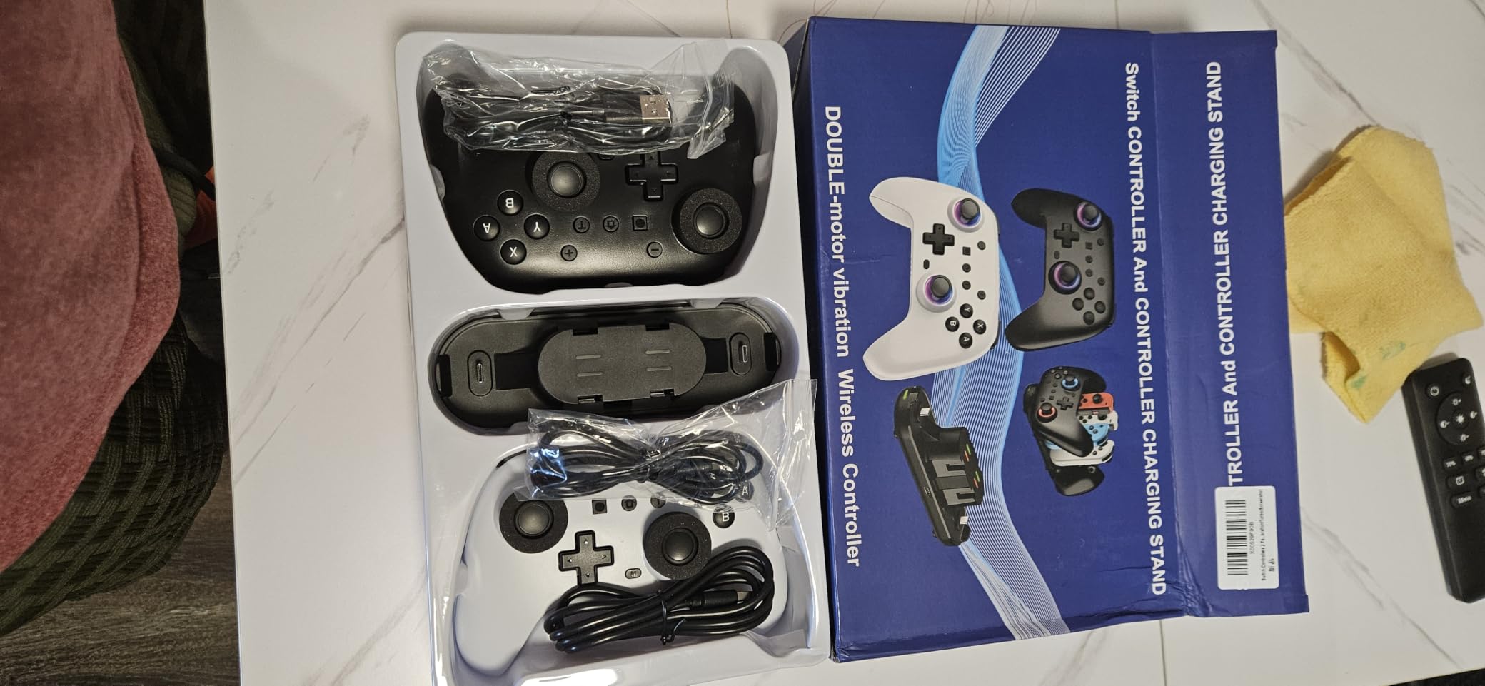 Switch Controllers 2 Pack with Charging Dock, Switch 2 Controller for Nintendo Switch/Switch 2/OLED/Lite, RGB Wireless Switch 2 Pro Controller with Wake up/6-Axis Gyro/Dual Vibration/Turbo/Screenshot customer photo 1