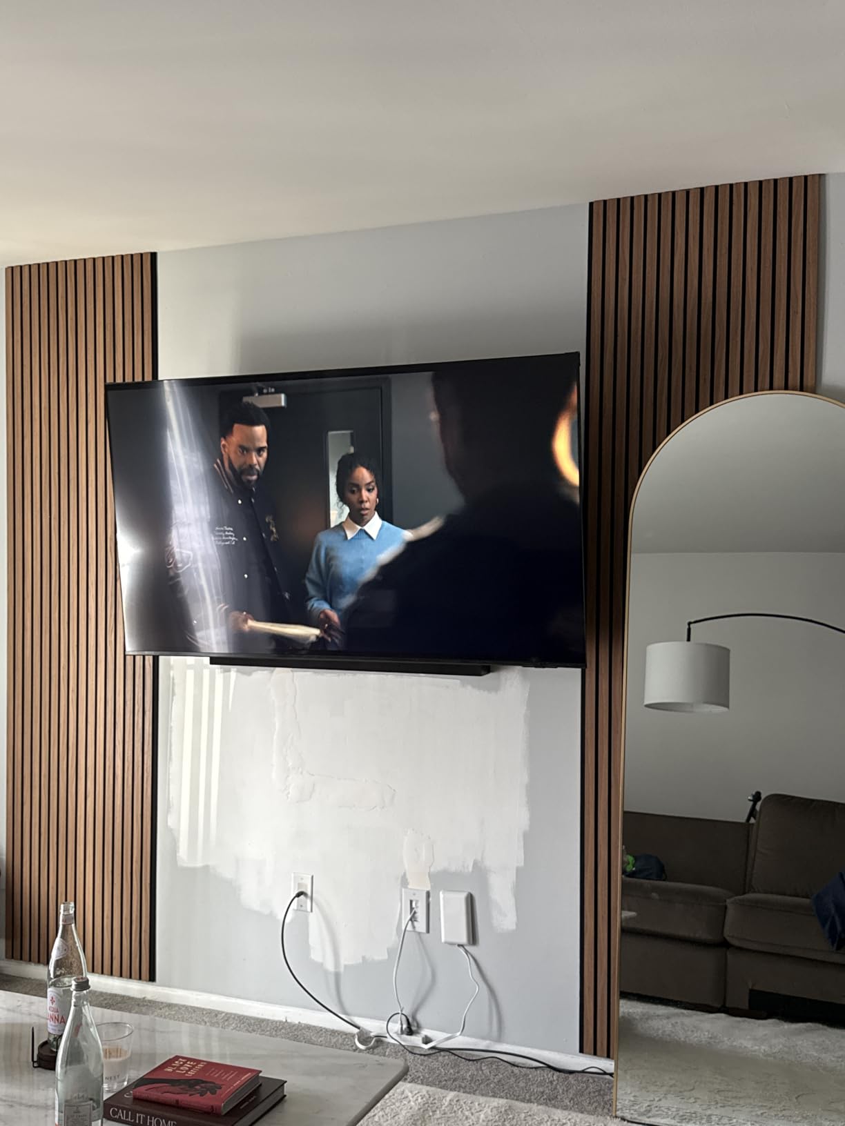 Art3d 4-Pack 47x23.6 Inch Acoustic Panels with Wood Slat Design - Soundproof Wall Panel for Office, Gaming Room & Studio, Ideal for Streamers, Home Workers & Recent Movers, Walnut customer photo 1