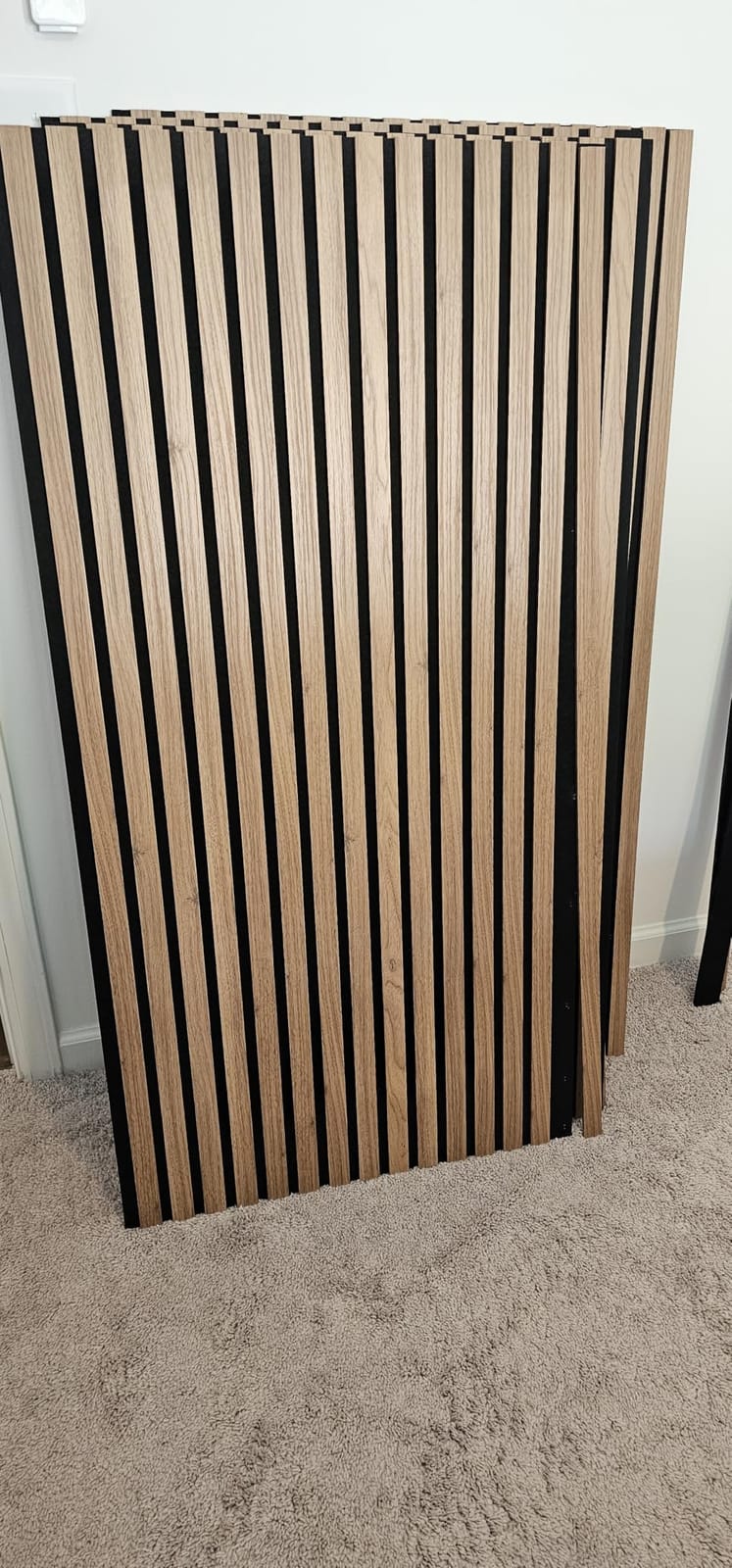 Art3d 4-Pack 47x23.6 Inch Acoustic Panels with Wood Slat Design - Soundproof Wall Panel for Office, Gaming Room & Studio, Ideal for Streamers, Home Workers & Recent Movers, Deep Walnut customer photo 1