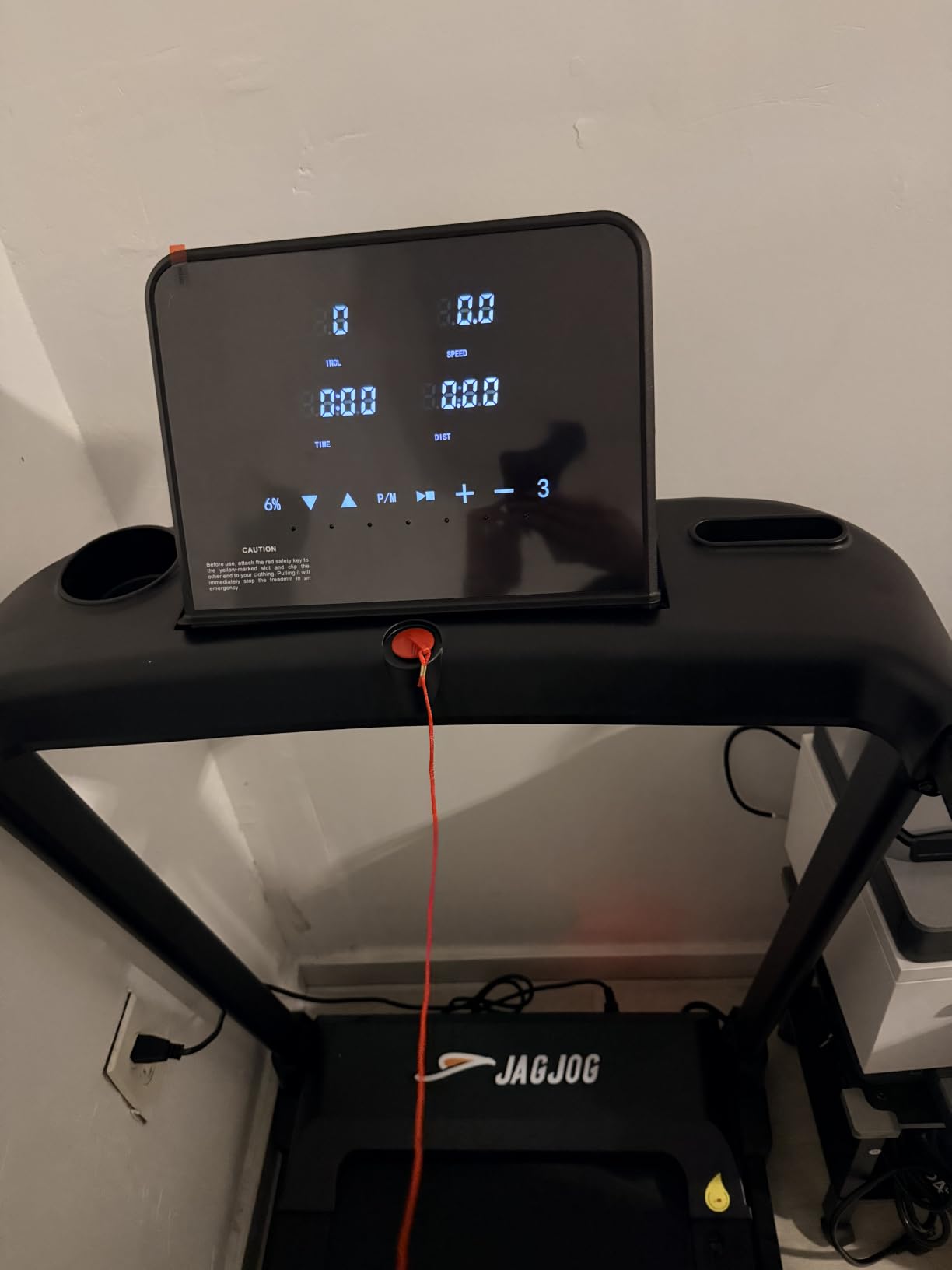 JAGJOG Foldable Treadmill with 15% Auto Incline, 8.8 MPH, 300 lb Capacity | Shock Absorption, LED Display, App Connectivity, 12 Preset Programs customer photo 2