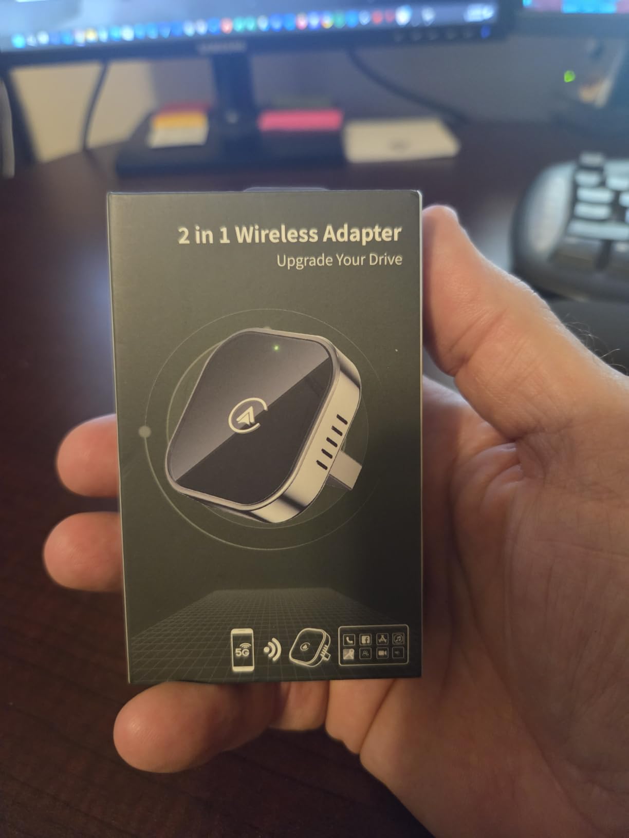 Teeran 2 in 1 Wireless CarPlay and Android Auto Adapter | Easy Setup Plug and Play, Fast Seamless Use, Supports 1000+ Cars with Built-in Wired Car Play/Android Auto, Compact Design customer photo 1