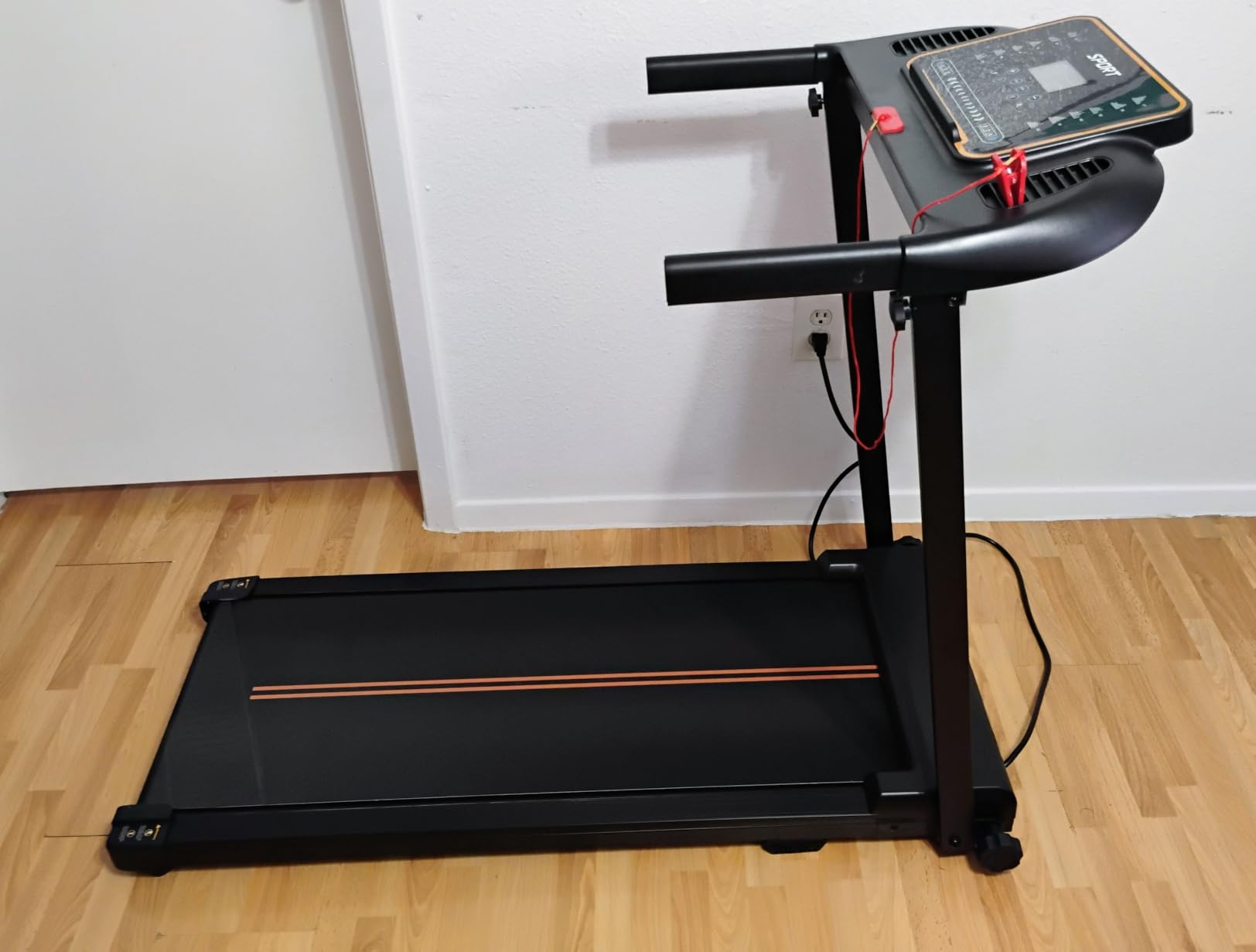 Treadmills for Home Walking Pad - Foldable Treadmill Under Desk with Handle Bar 0.6-6.2 MPH Portable Folding Pads Compact Running Machine Quiet Lightweight customer photo 1