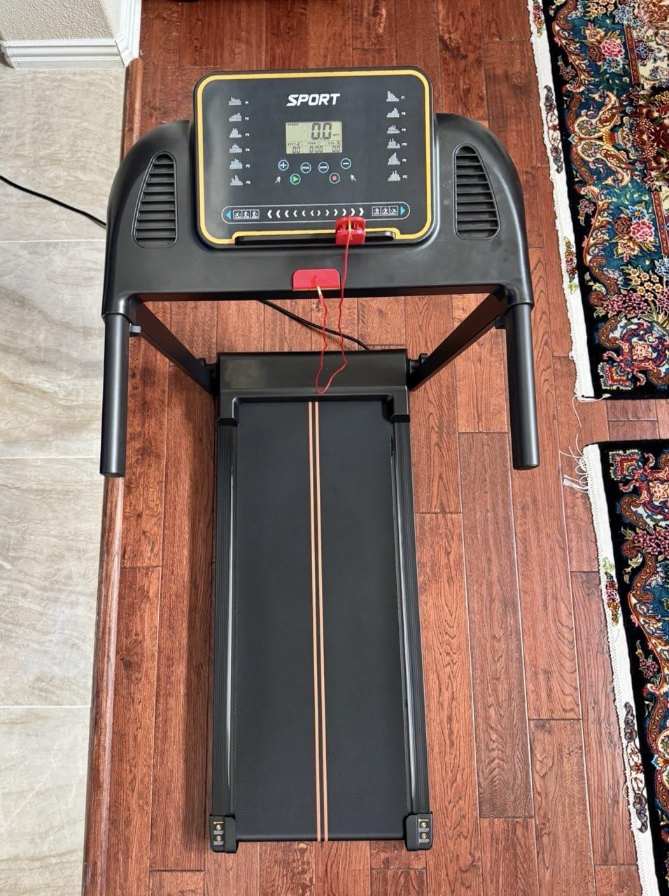 Treadmills for Home Walking Pad - Foldable Treadmill Under Desk with Handle Bar 0.6-6.2 MPH Portable Folding Pads Compact Running Machine Quiet Lightweight customer photo 2