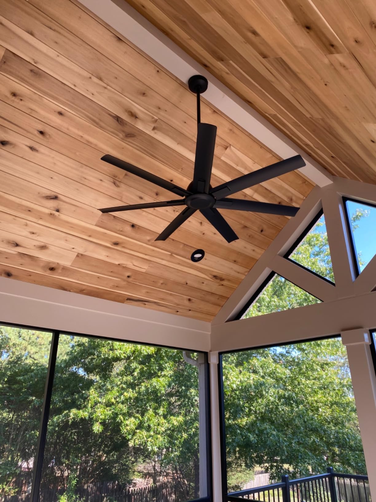 Hunter Downtown Indoor/Outdoor Ceiling Fan, Wall Control (Matte Bronze, 72 inch) customer photo 1