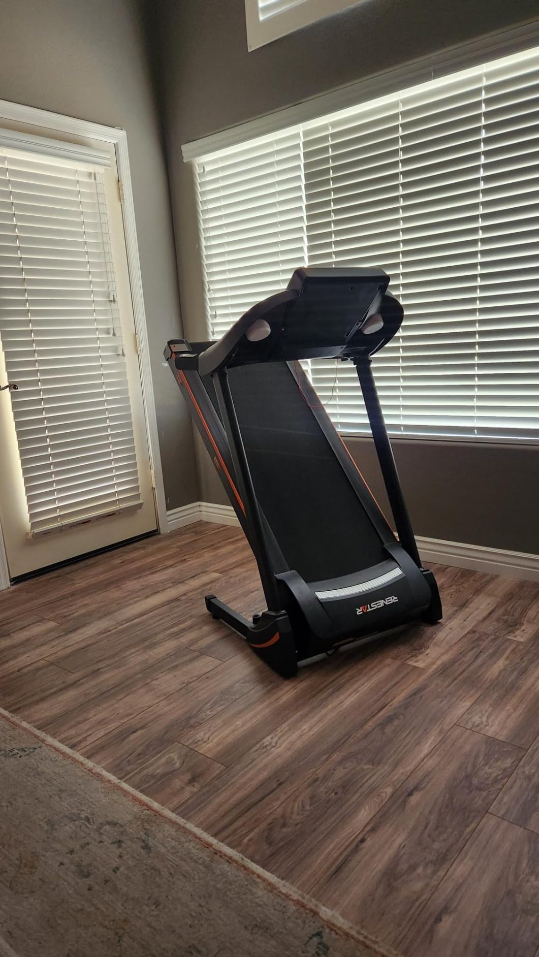 Folding Treadmill for Home with Auto Incline | compact, 300LBS, Bluetooth speaker, low noise, pulse monitor, foldable, knee-friendly, cushioned running belt customer photo 2